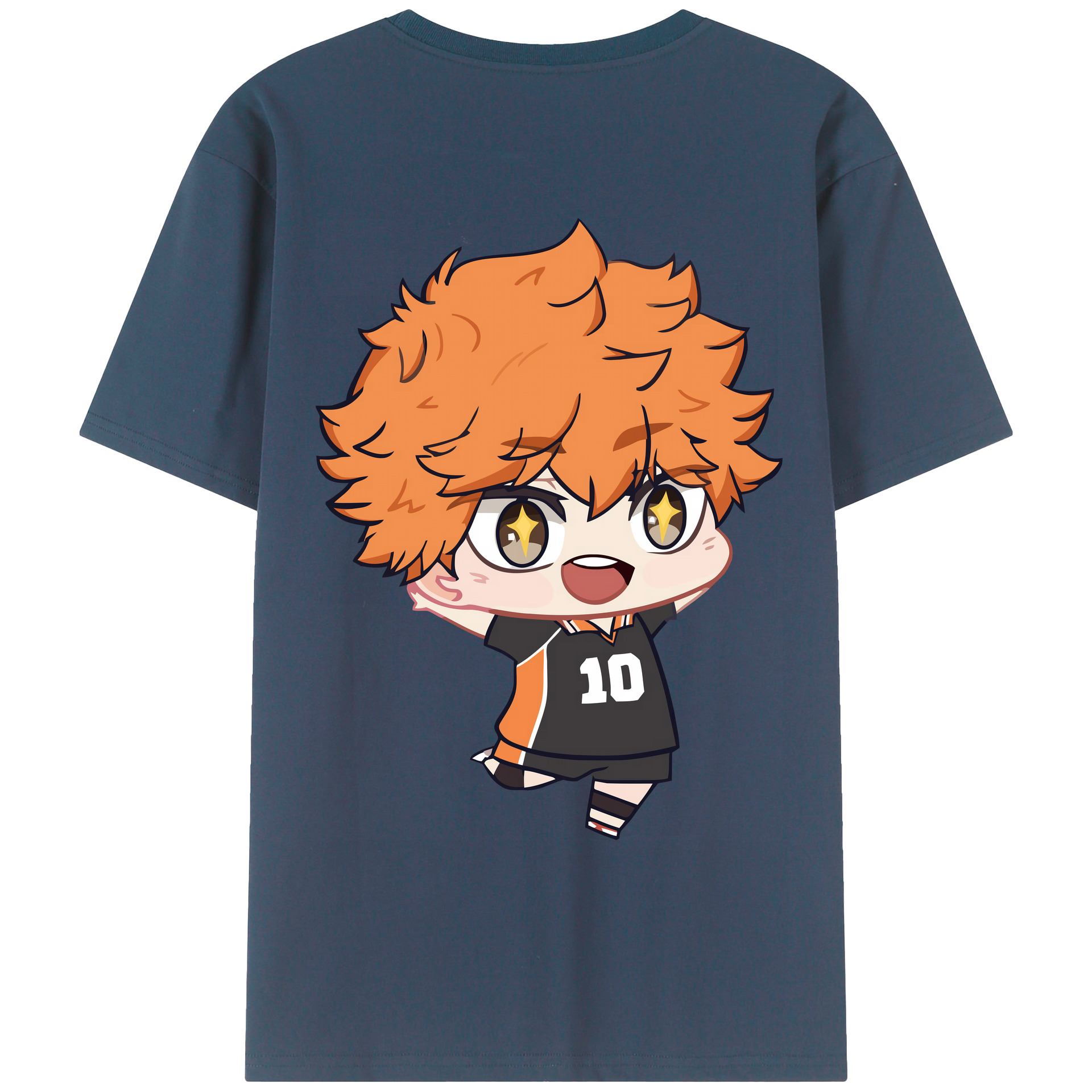 （画像用） ハイキュー!! Haikyu!! 綿100％ メンズ半袖Tシャツ（バックプリント） 通気性