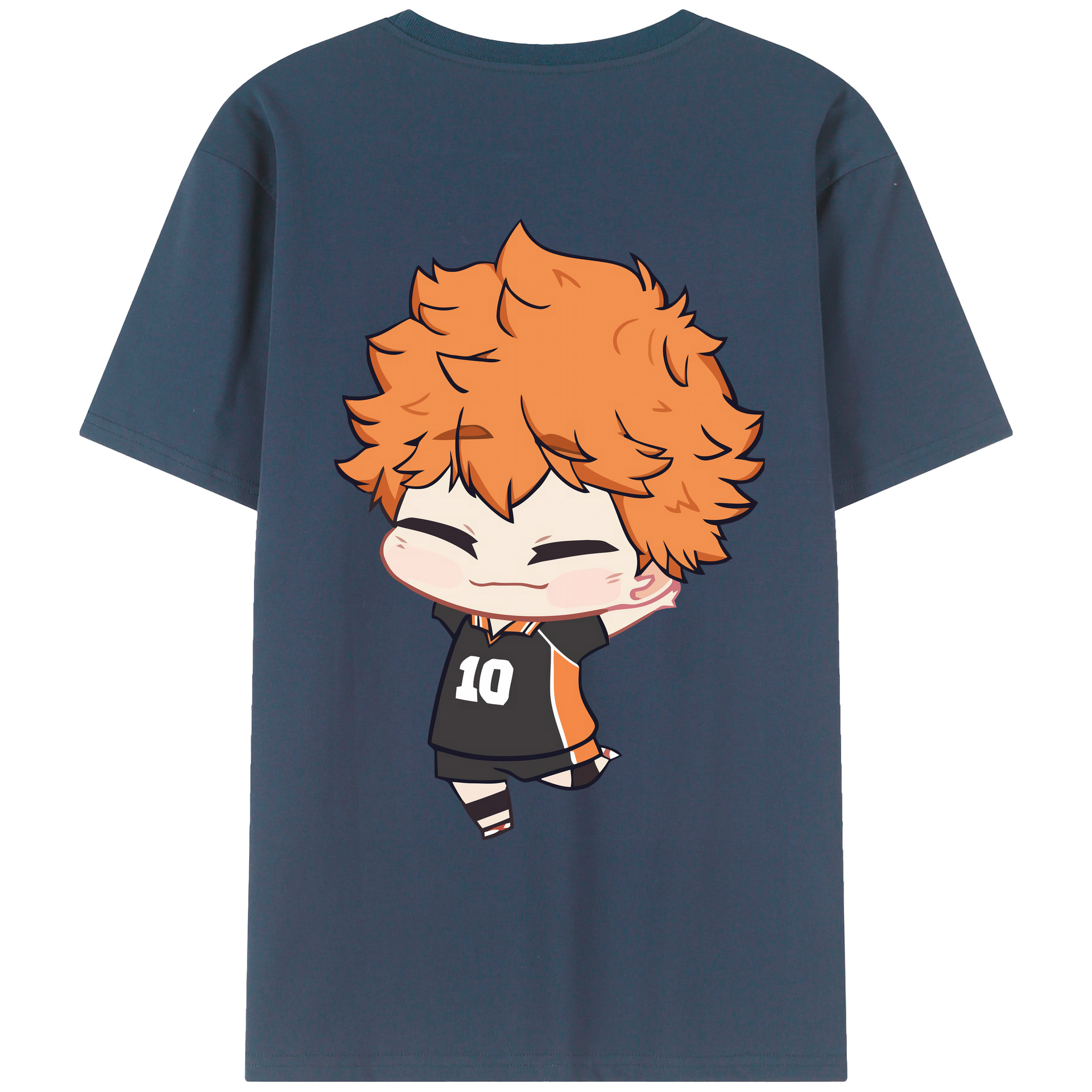 （画像用） ハイキュー!! Haikyu!! 綿100％ メンズ半袖Tシャツ（バックプリント） 通気性