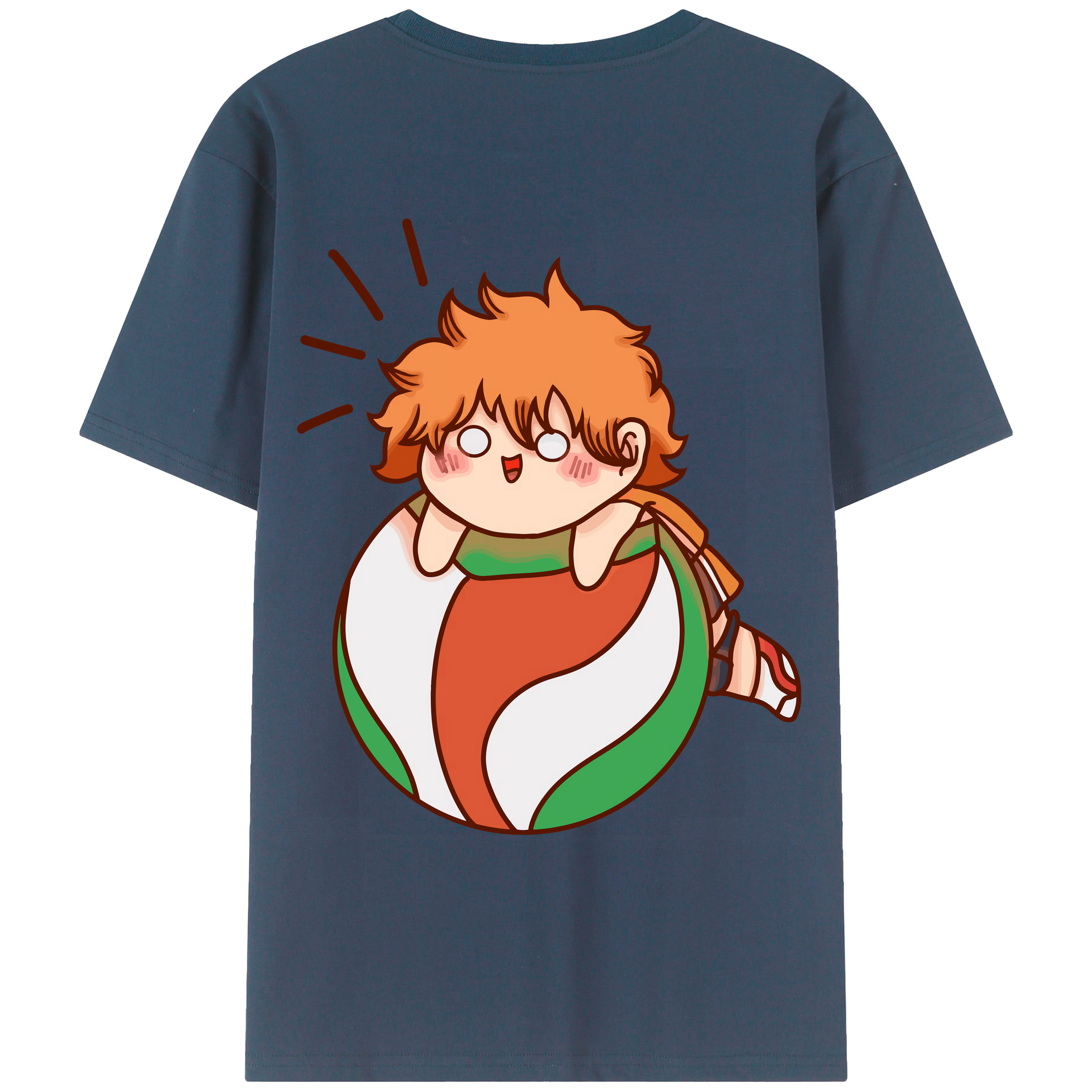 （画像用） ハイキュー!! Haikyu!! 綿100％ メンズ半袖Tシャツ（バックプリント） 通気性
