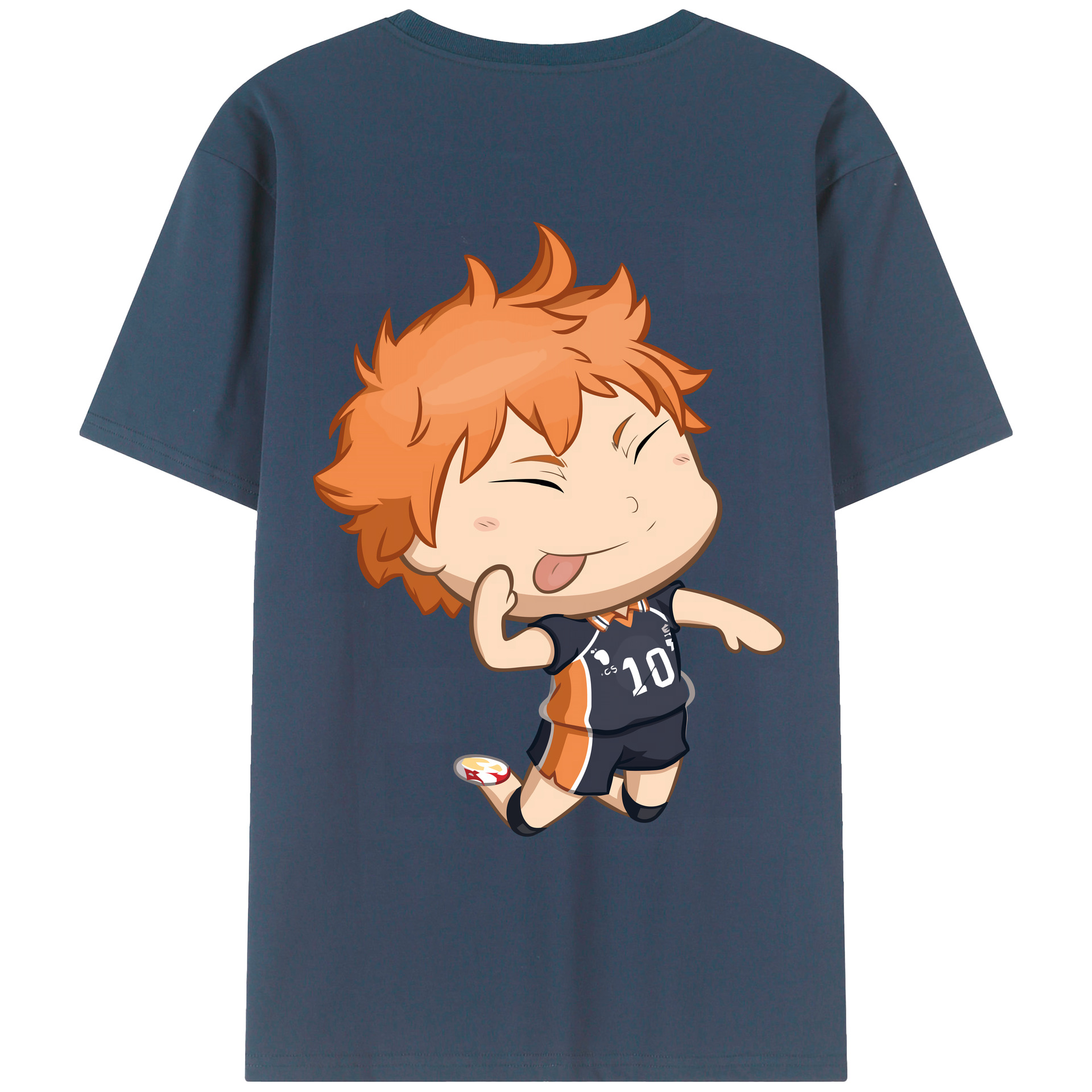 （画像用） ハイキュー!! Haikyu!! 綿100％ メンズ半袖Tシャツ（バックプリント） 通気性