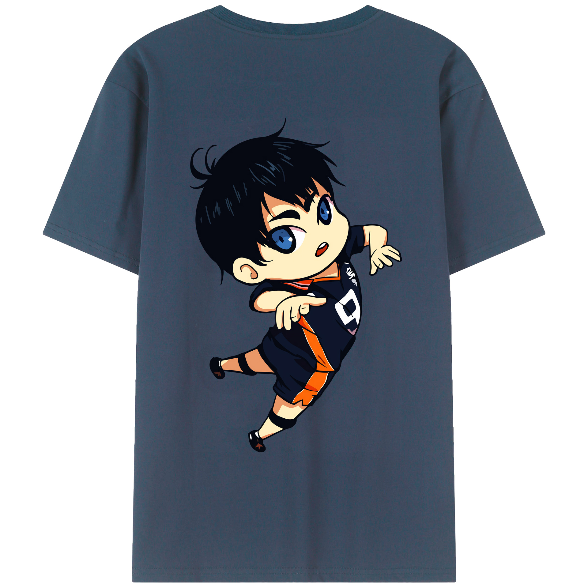 （画像用） ハイキュー!! Haikyu!! 綿100％ メンズ半袖Tシャツ（バックプリント） 通気性