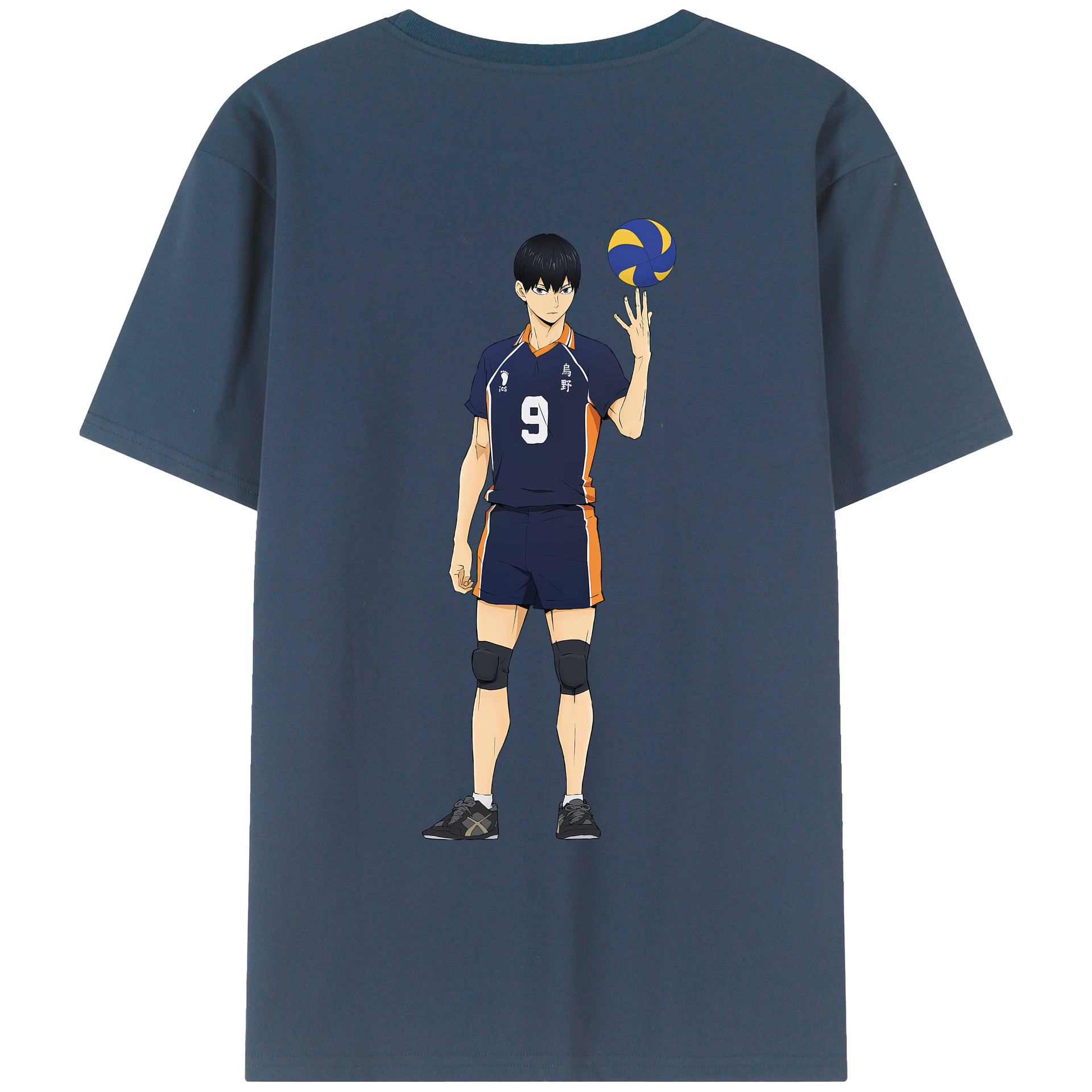 （画像用） ハイキュー!! Haikyu!! 綿100％ メンズ半袖Tシャツ（バックプリント） 通気性