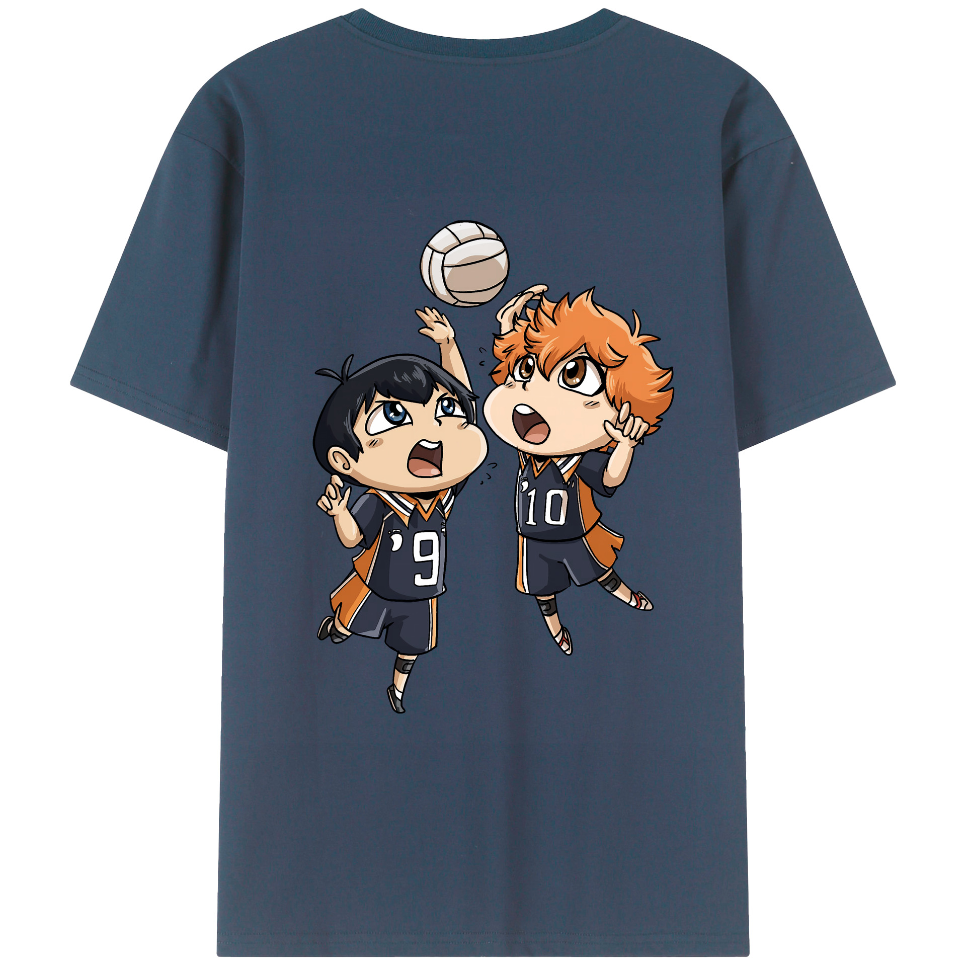 （画像用） ハイキュー!! Haikyu!! 綿100％ メンズ半袖Tシャツ（バックプリント） 通気性