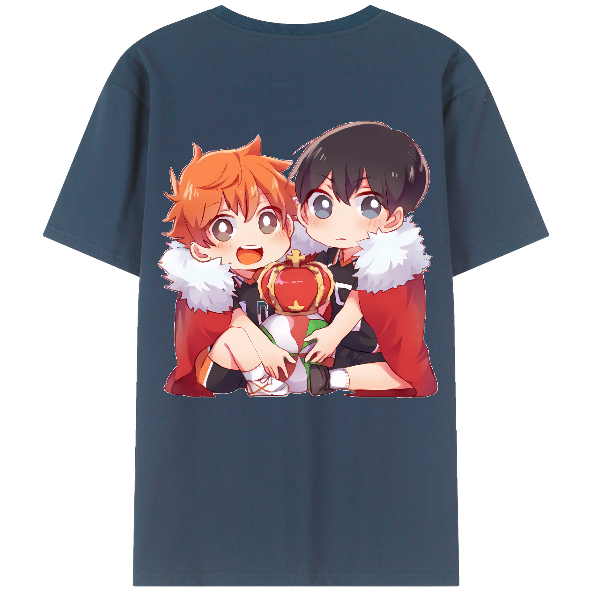 （画像用） ハイキュー!! Haikyu!! 綿100％ メンズ半袖Tシャツ（バックプリント） 通気性