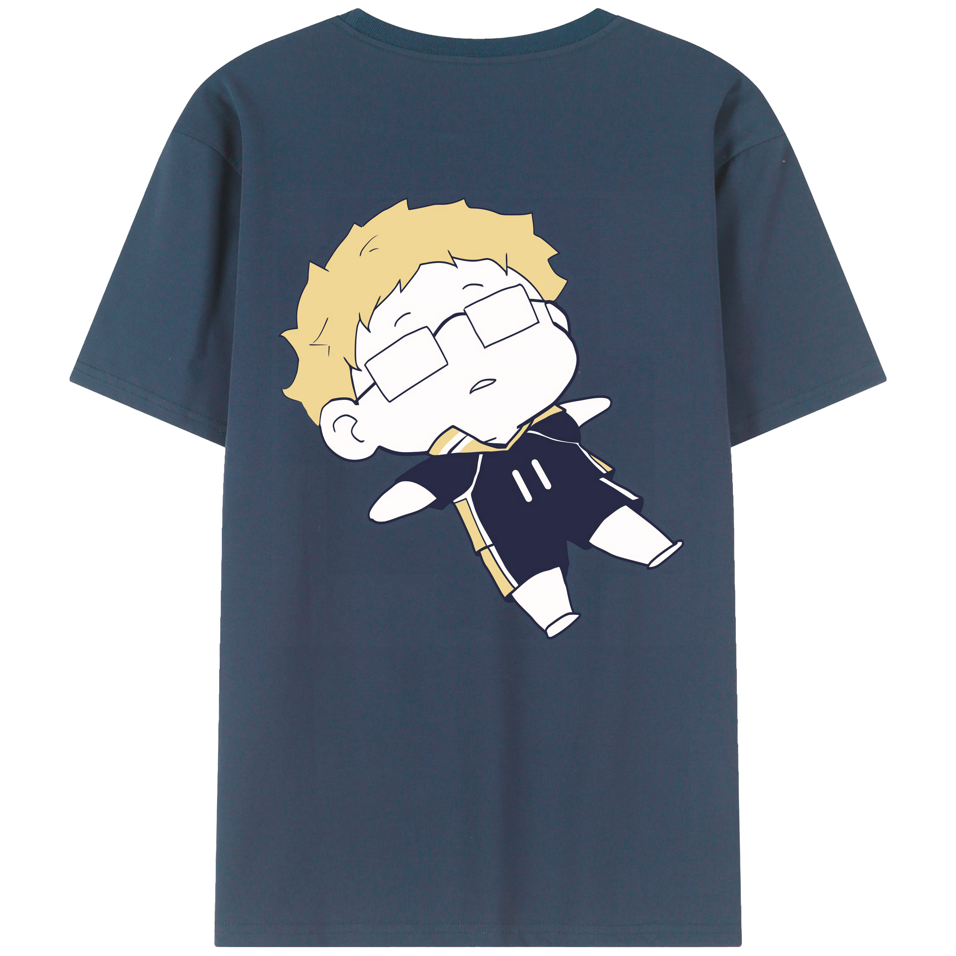 （画像用） ハイキュー!! Haikyu!! 綿100％ メンズ半袖Tシャツ（バックプリント） 通気性