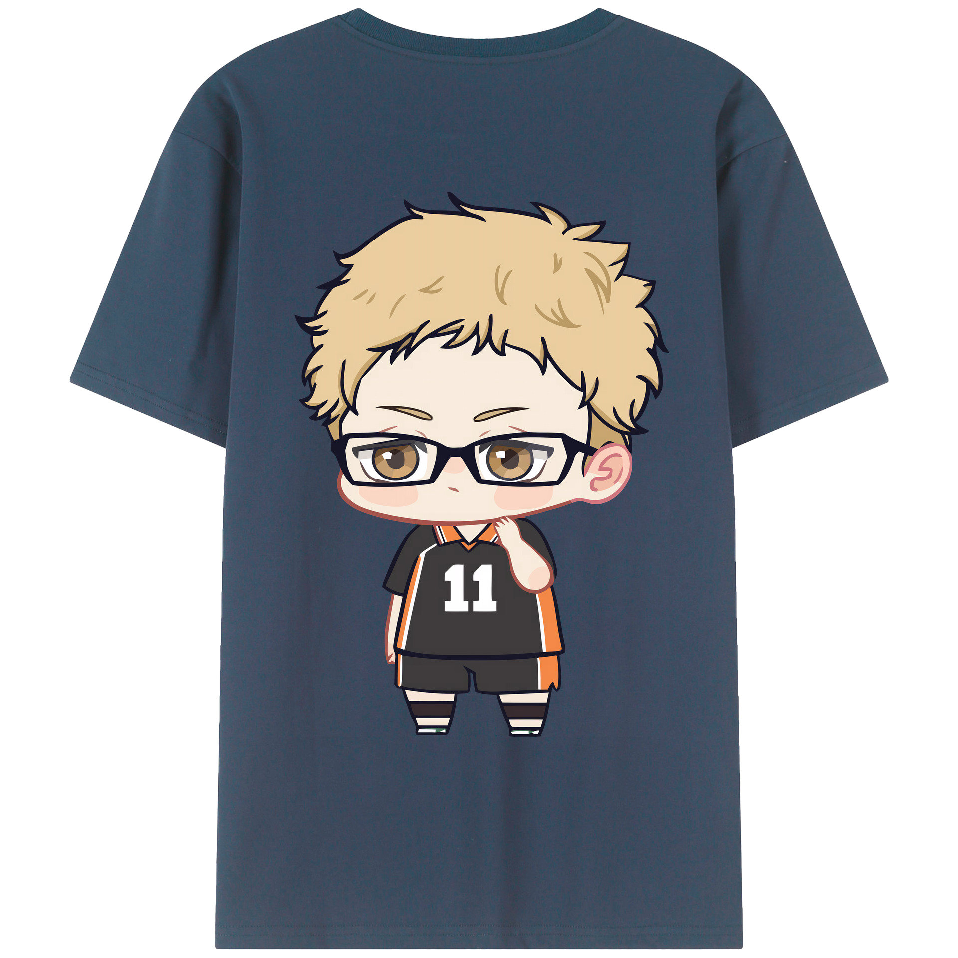 （画像用） ハイキュー!! Haikyu!! 綿100％ メンズ半袖Tシャツ（バックプリント） 通気性