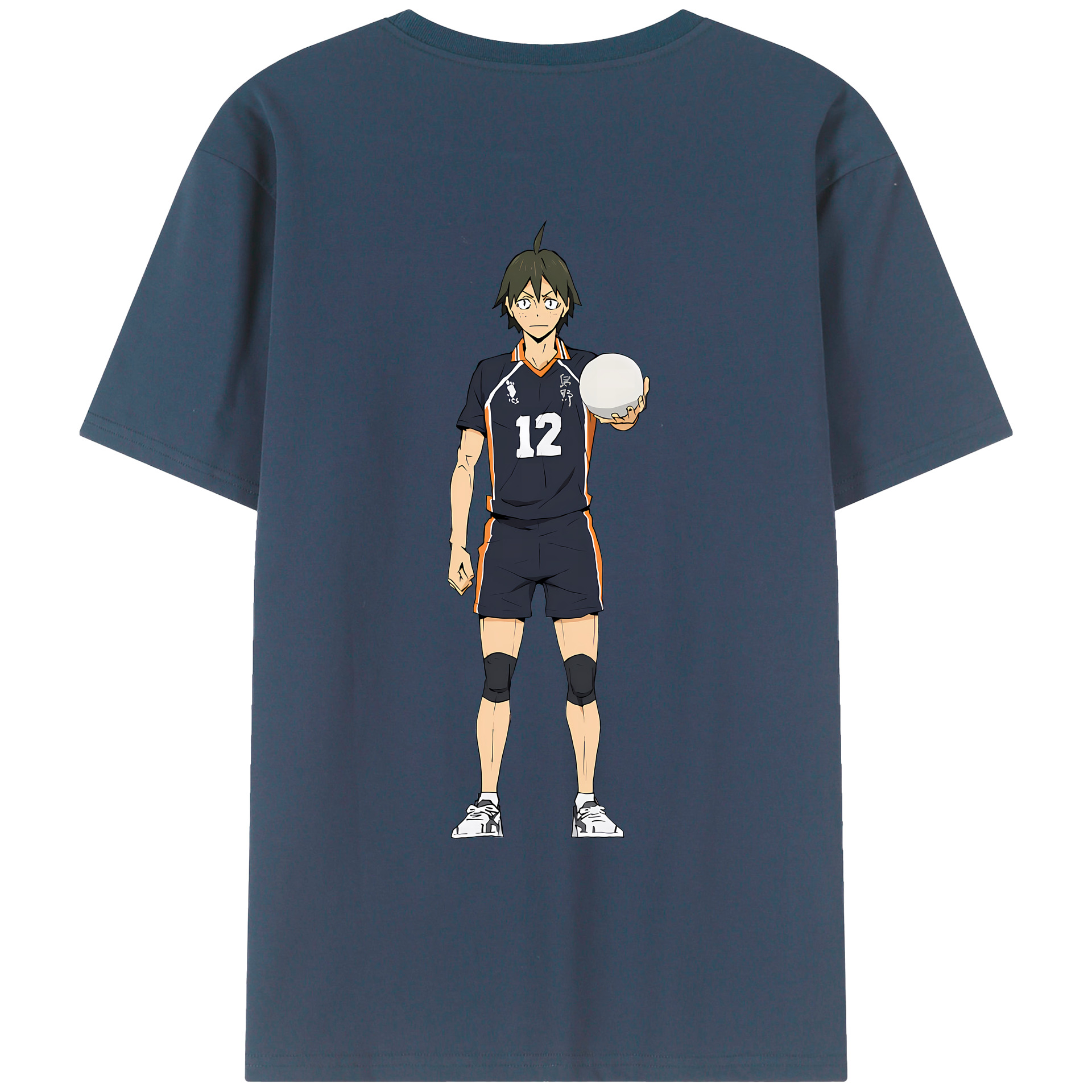 （画像用） ハイキュー!! Haikyu!! 綿100％ メンズ半袖Tシャツ（バックプリント） 通気性