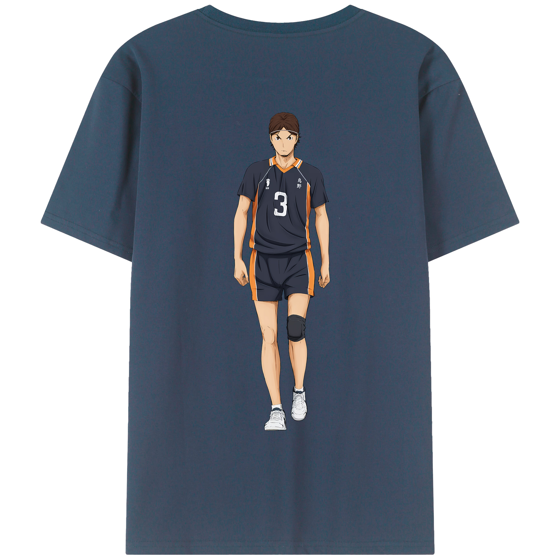 （画像用） ハイキュー!! Haikyu!! 綿100％ メンズ半袖Tシャツ（バックプリント） 通気性