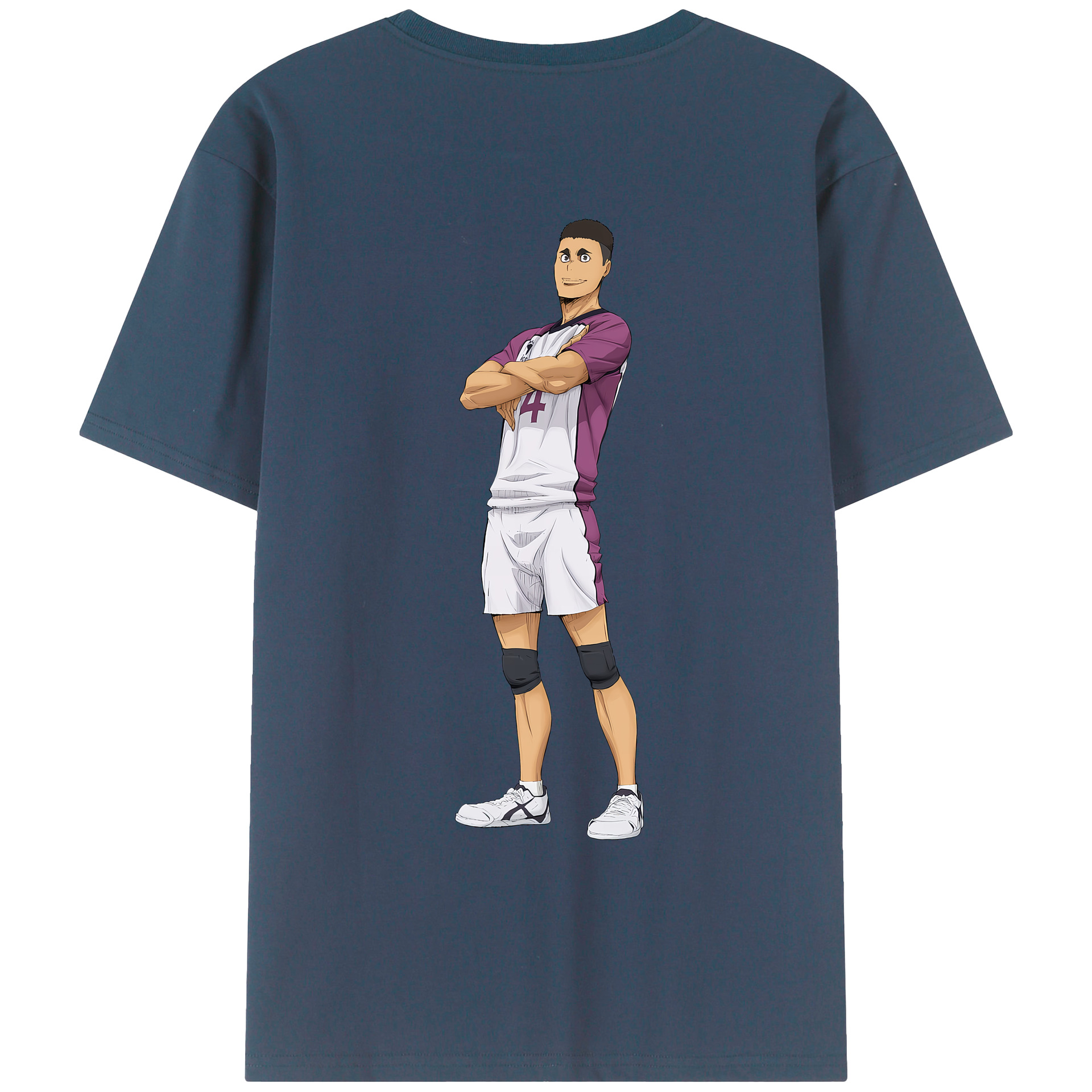 （画像用） ハイキュー!! Haikyu!! 綿100％ メンズ半袖Tシャツ（バックプリント） 通気性