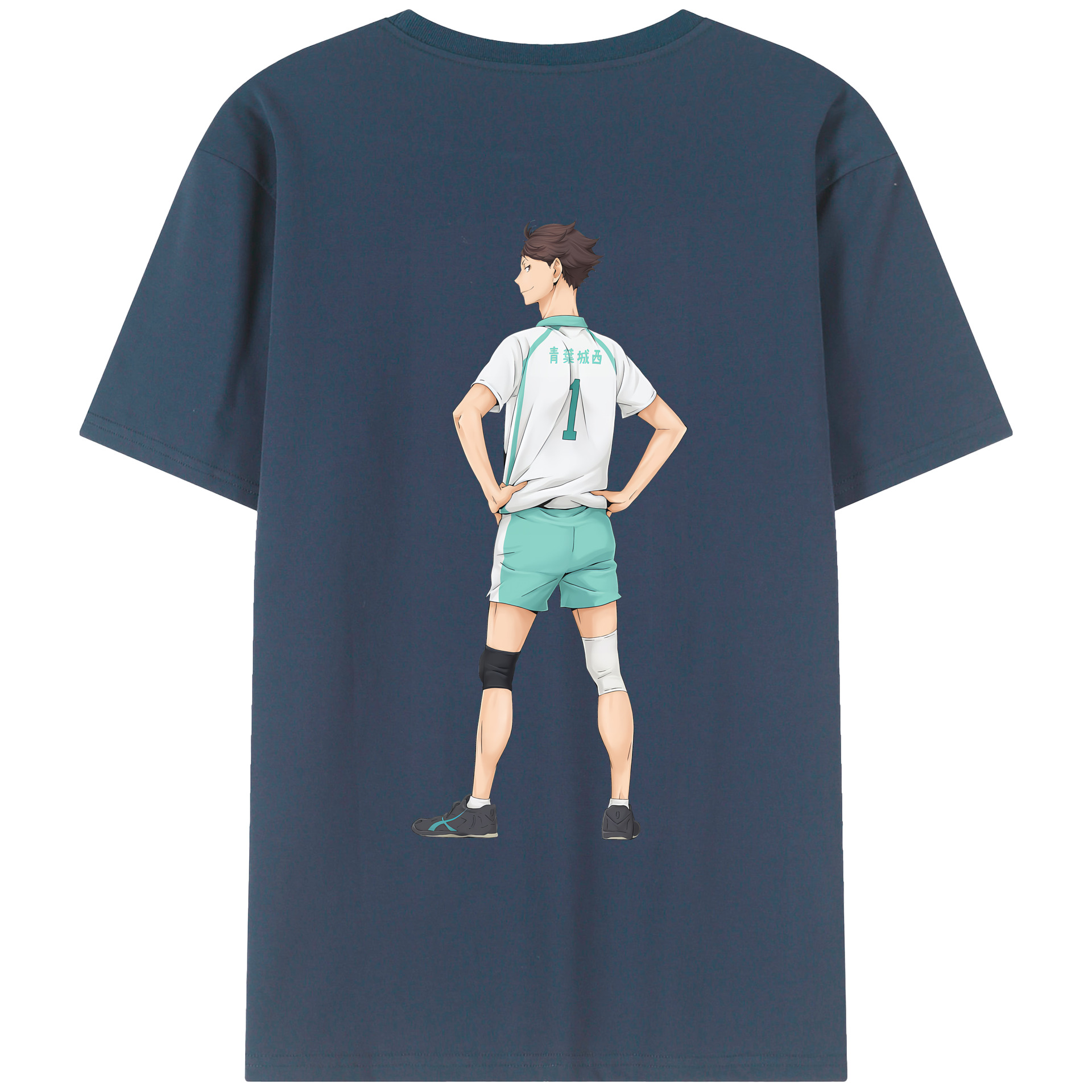 （画像用） ハイキュー!! Haikyu!! 綿100％ メンズ半袖Tシャツ（バックプリント） 通気性