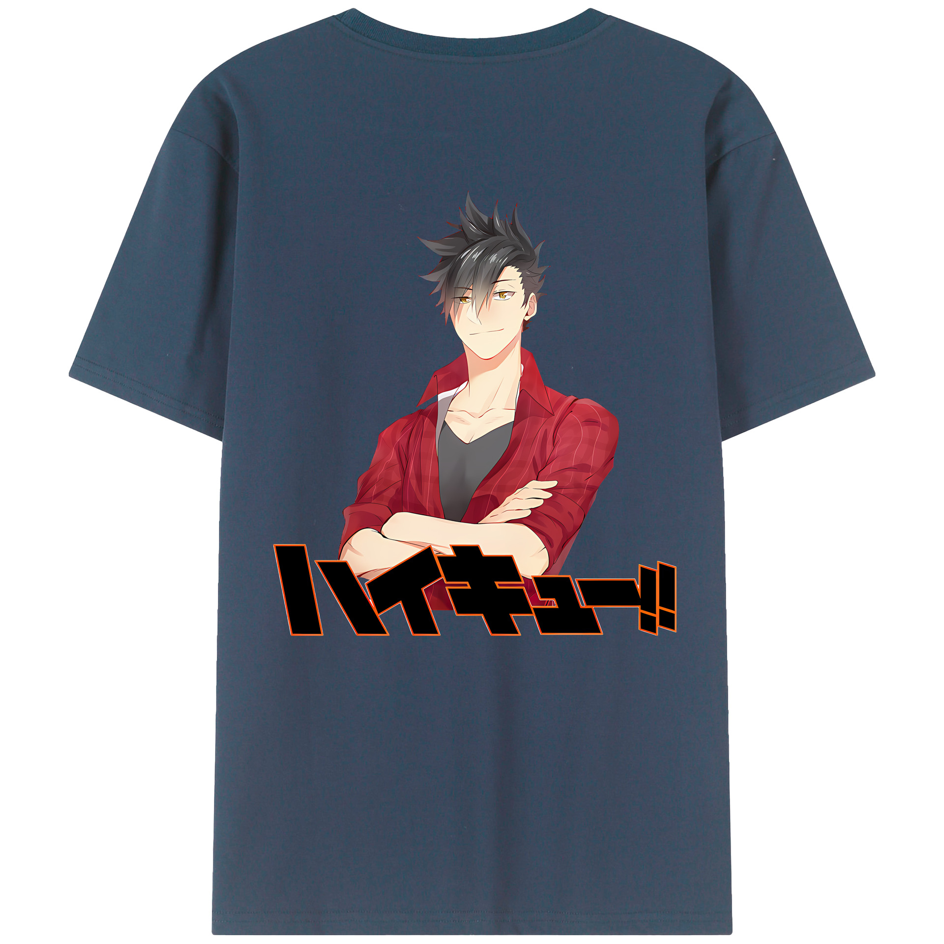 （画像用） ハイキュー!! Haikyu!! 綿100％ メンズ半袖Tシャツ（バックプリント） 通気性