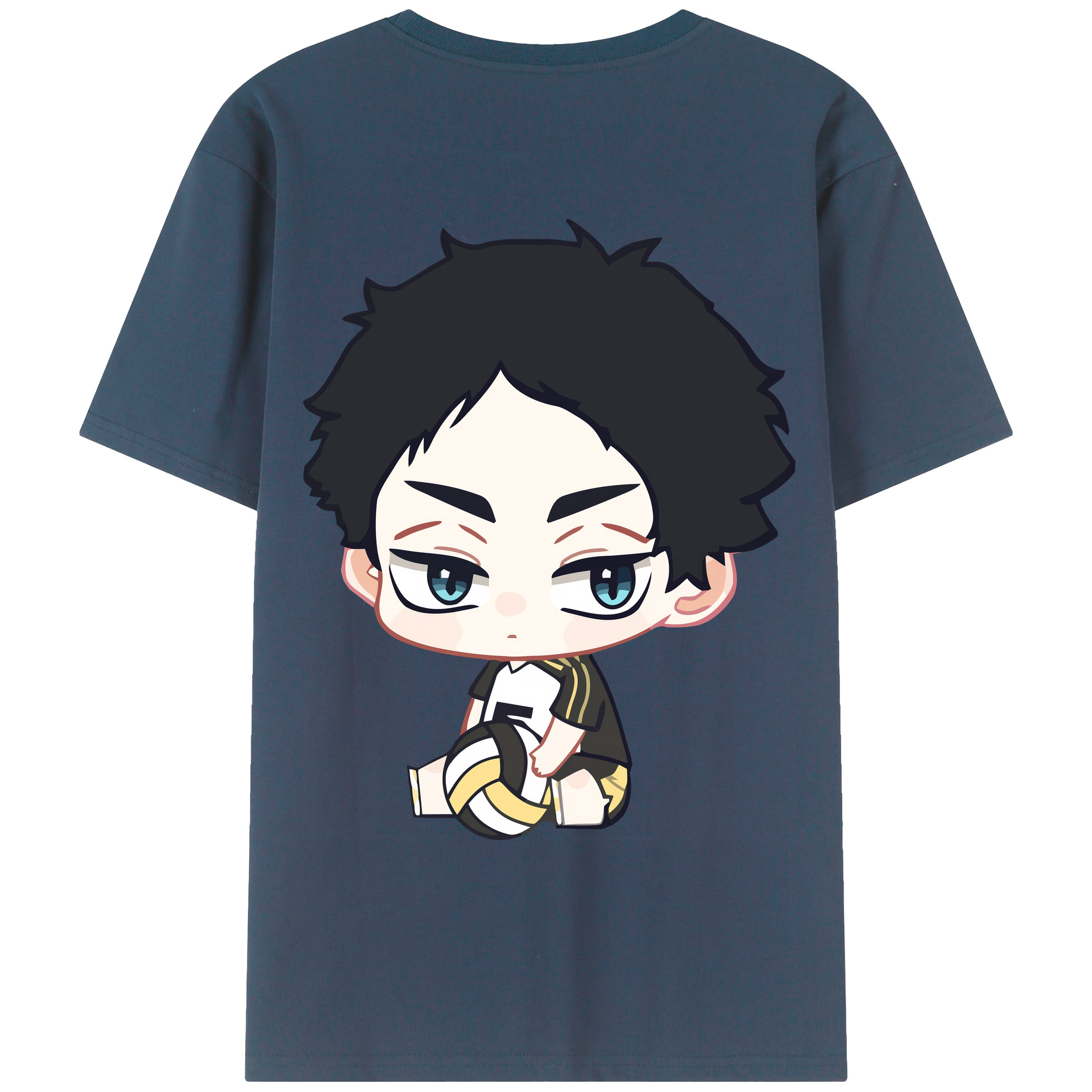 （画像用） ハイキュー!! Haikyu!! 綿100％ メンズ半袖Tシャツ（バックプリント） 通気性