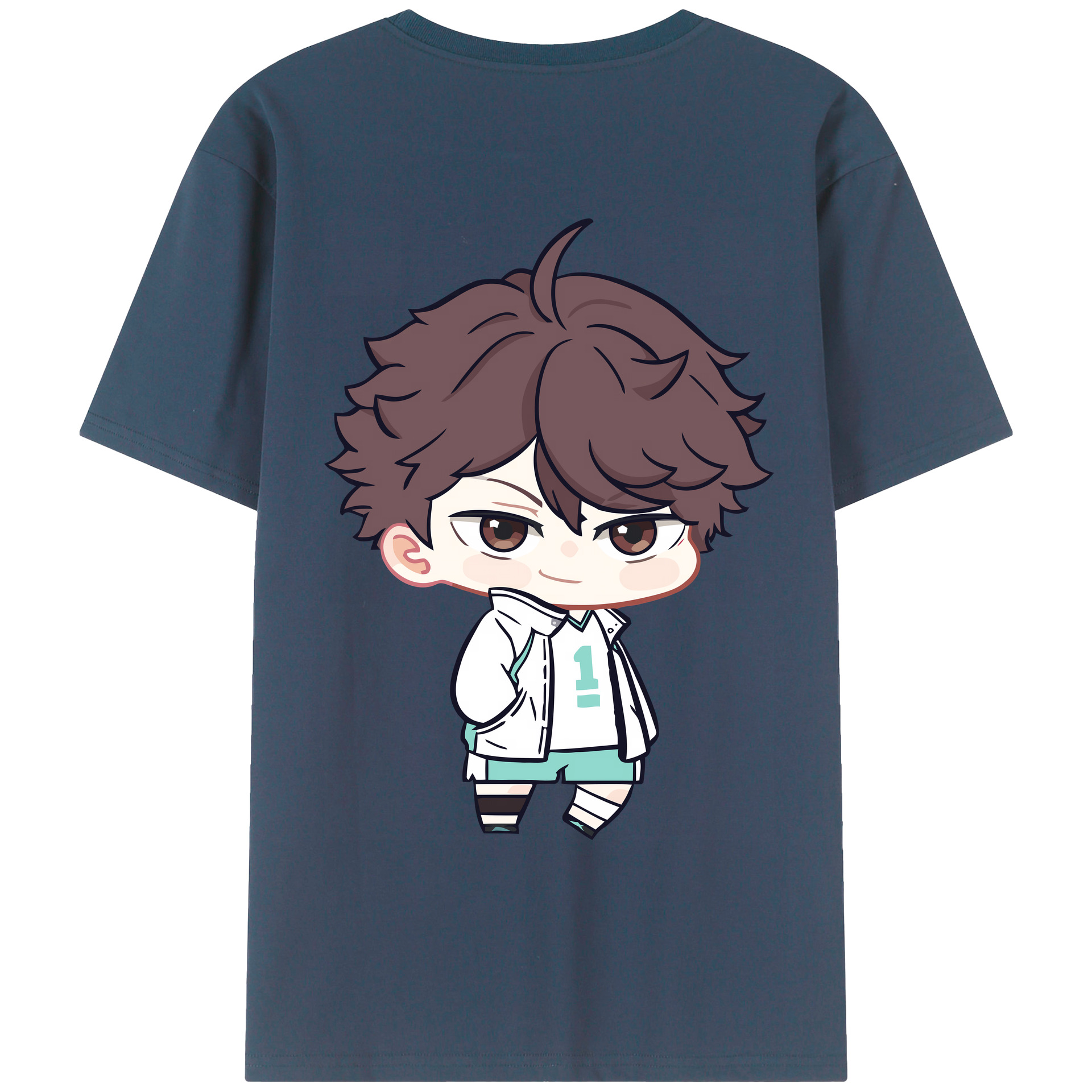 （画像用） ハイキュー!! Haikyu!! 綿100％ メンズ半袖Tシャツ（バックプリント） 通気性