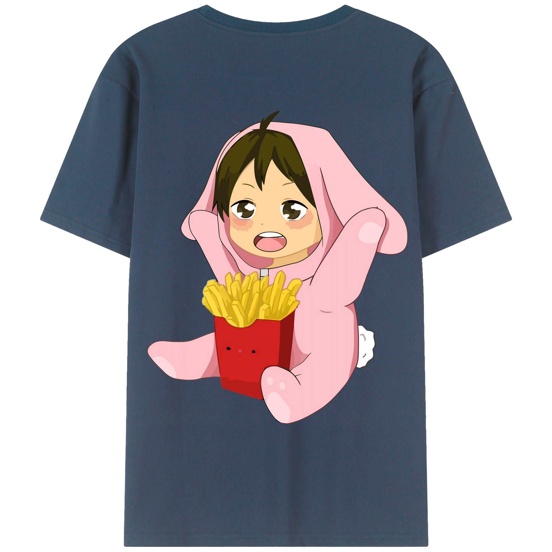 （画像用） ハイキュー!! Haikyu!! 綿100％ メンズ半袖Tシャツ（バックプリント） 通気性