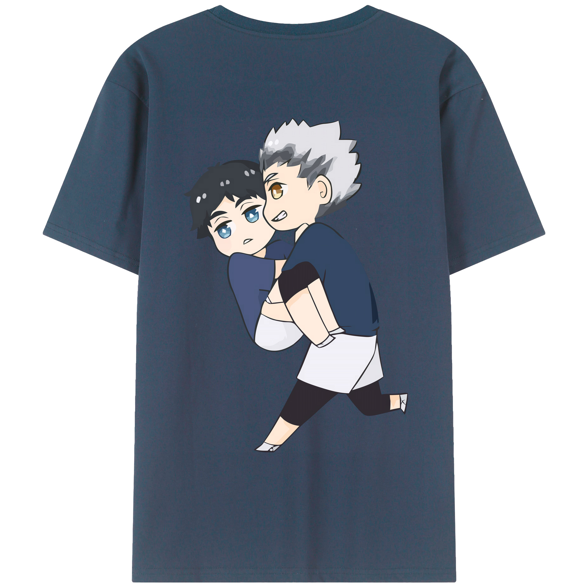 （画像用） ハイキュー!! Haikyu!! 綿100％ メンズ半袖Tシャツ（バックプリント） 通気性