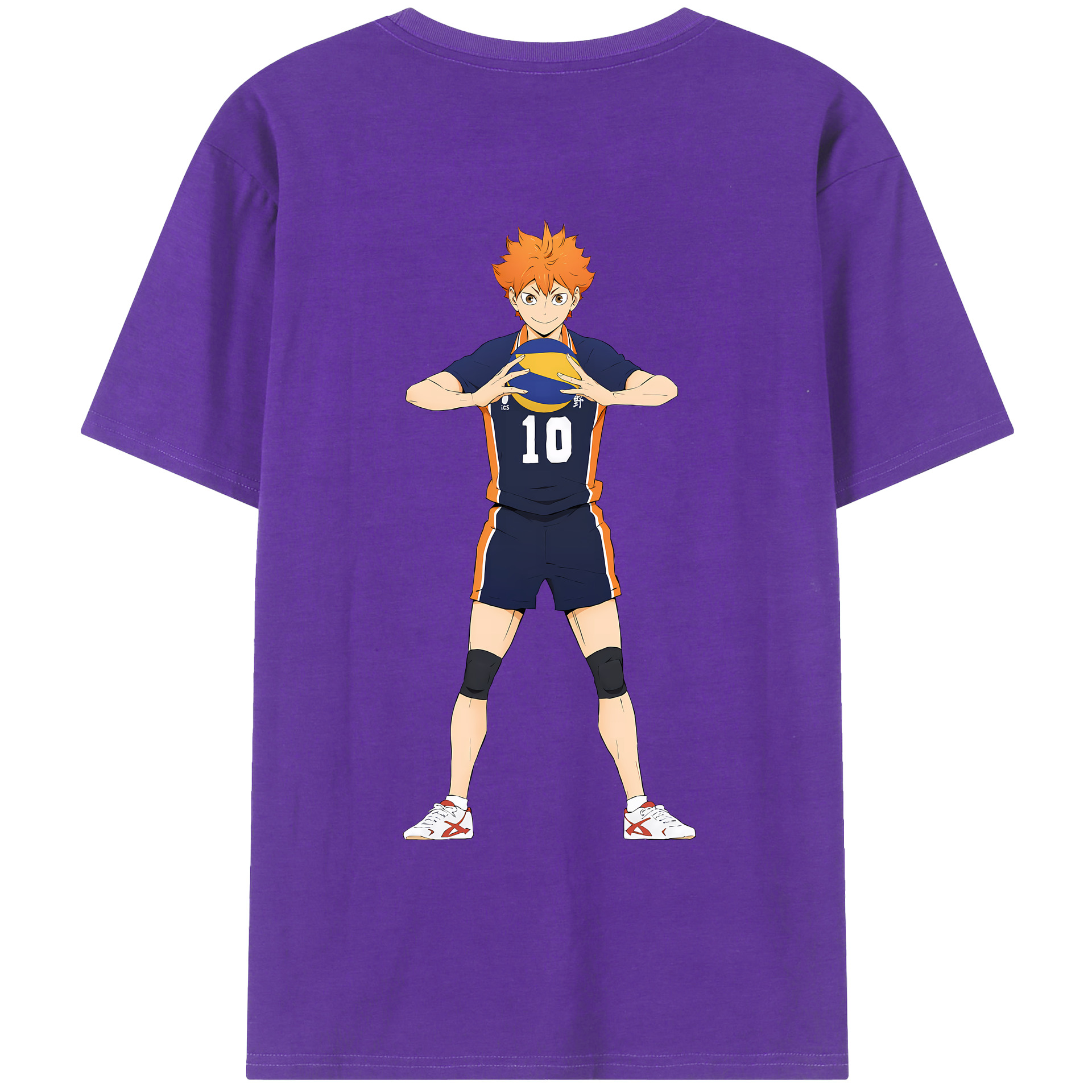 （画像用） ハイキュー!! Haikyu!! 綿100％ メンズ半袖Tシャツ（バックプリント） 通気性