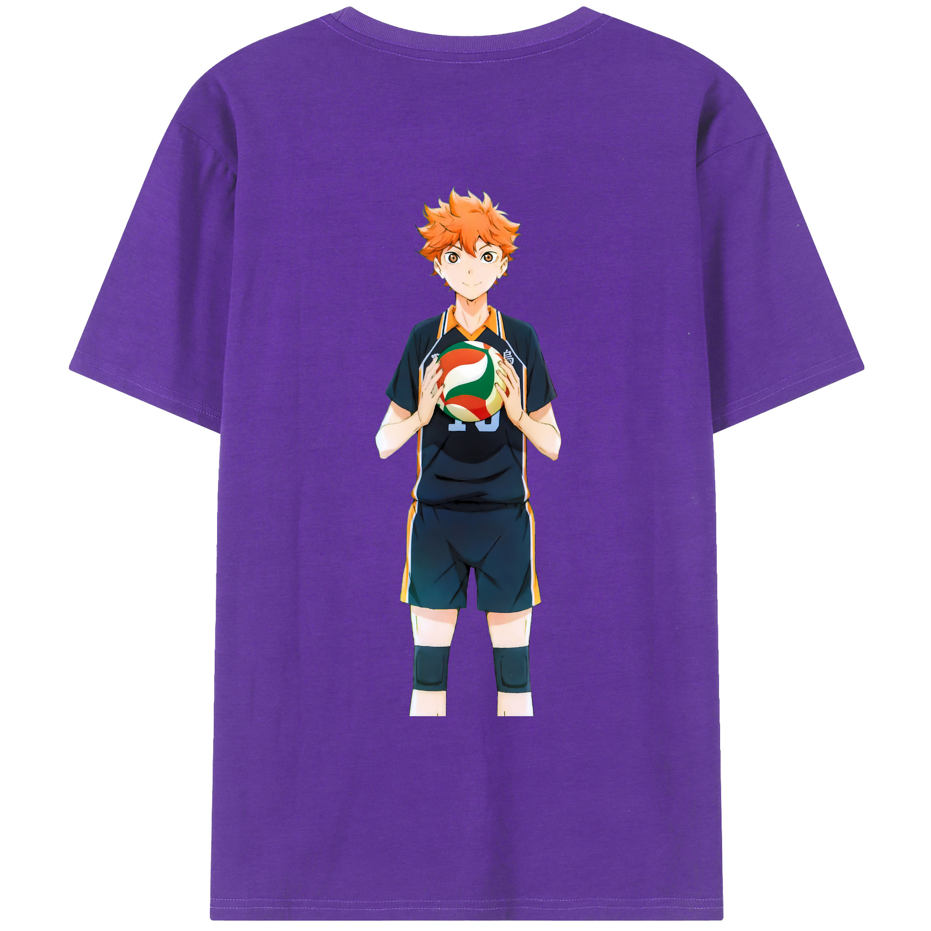 （画像用） ハイキュー!! Haikyu!! 綿100％ メンズ半袖Tシャツ（バックプリント） 通気性