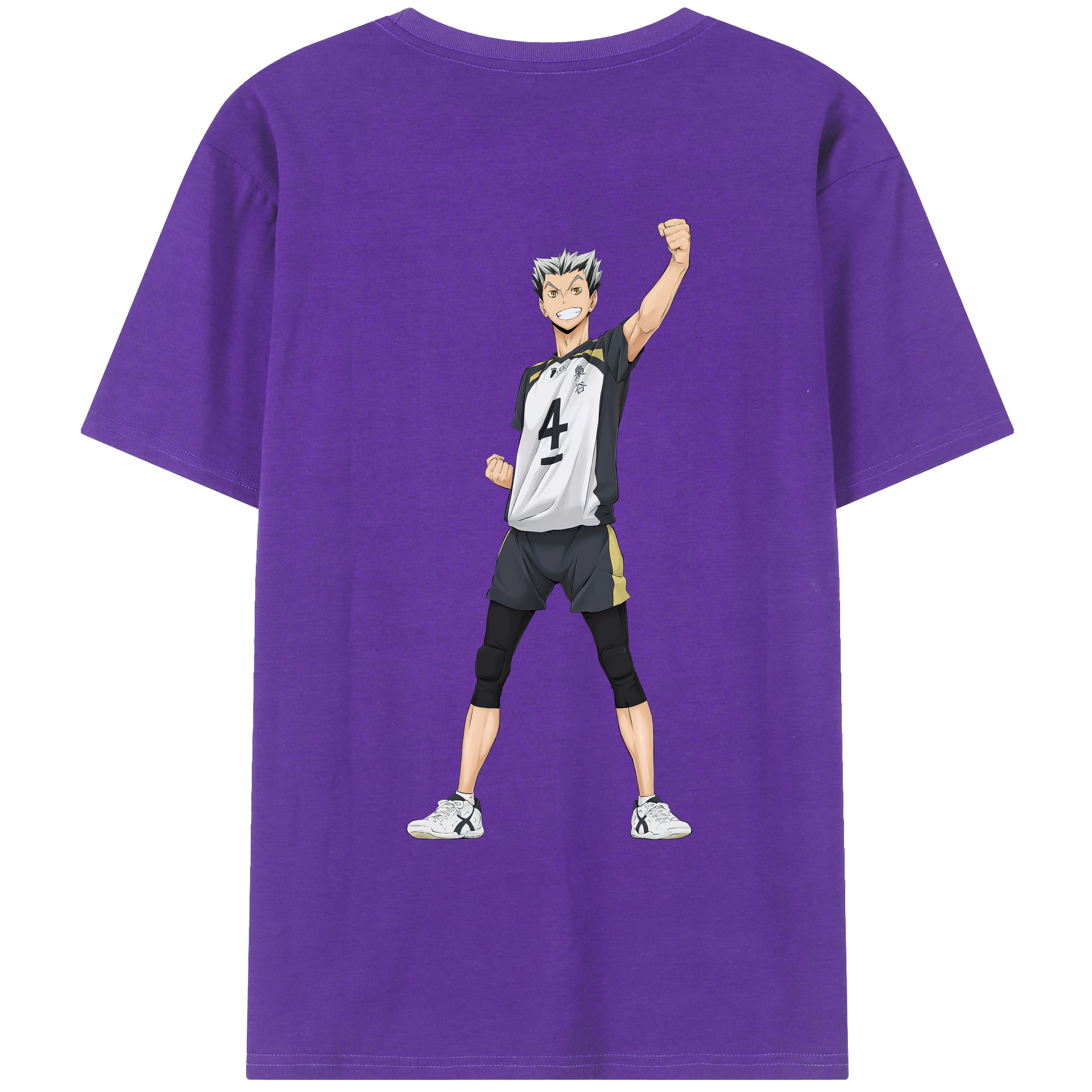 （画像用） ハイキュー!! Haikyu!! 綿100％ メンズ半袖Tシャツ（バックプリント） 通気性