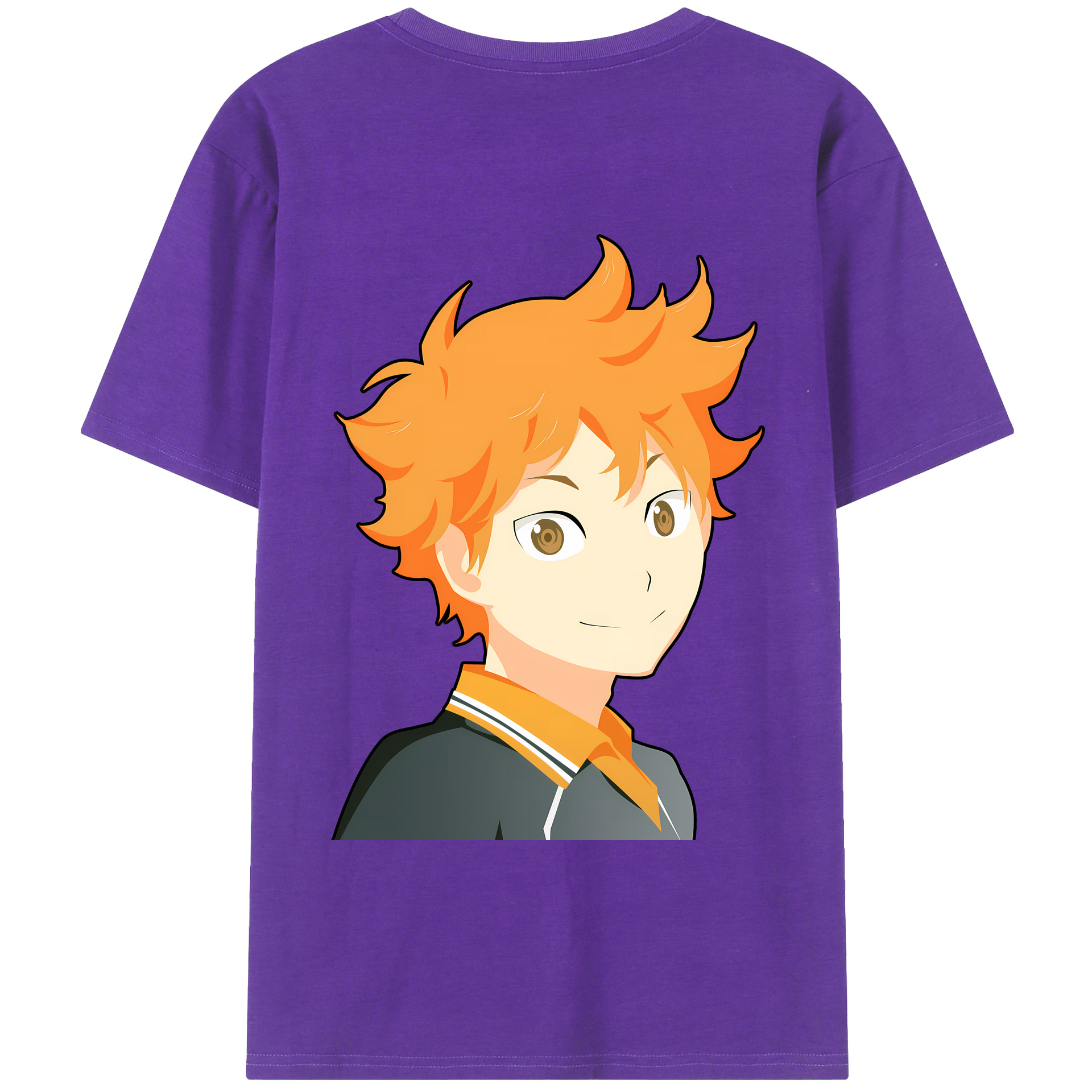 （画像用） ハイキュー!! Haikyu!! 綿100％ メンズ半袖Tシャツ（バックプリント） 通気性