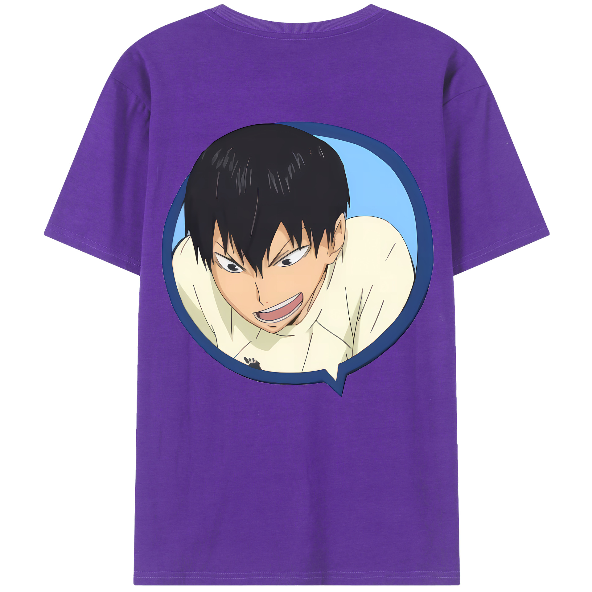 （画像用） ハイキュー!! Haikyu!! 綿100％ メンズ半袖Tシャツ（バックプリント） 通気性