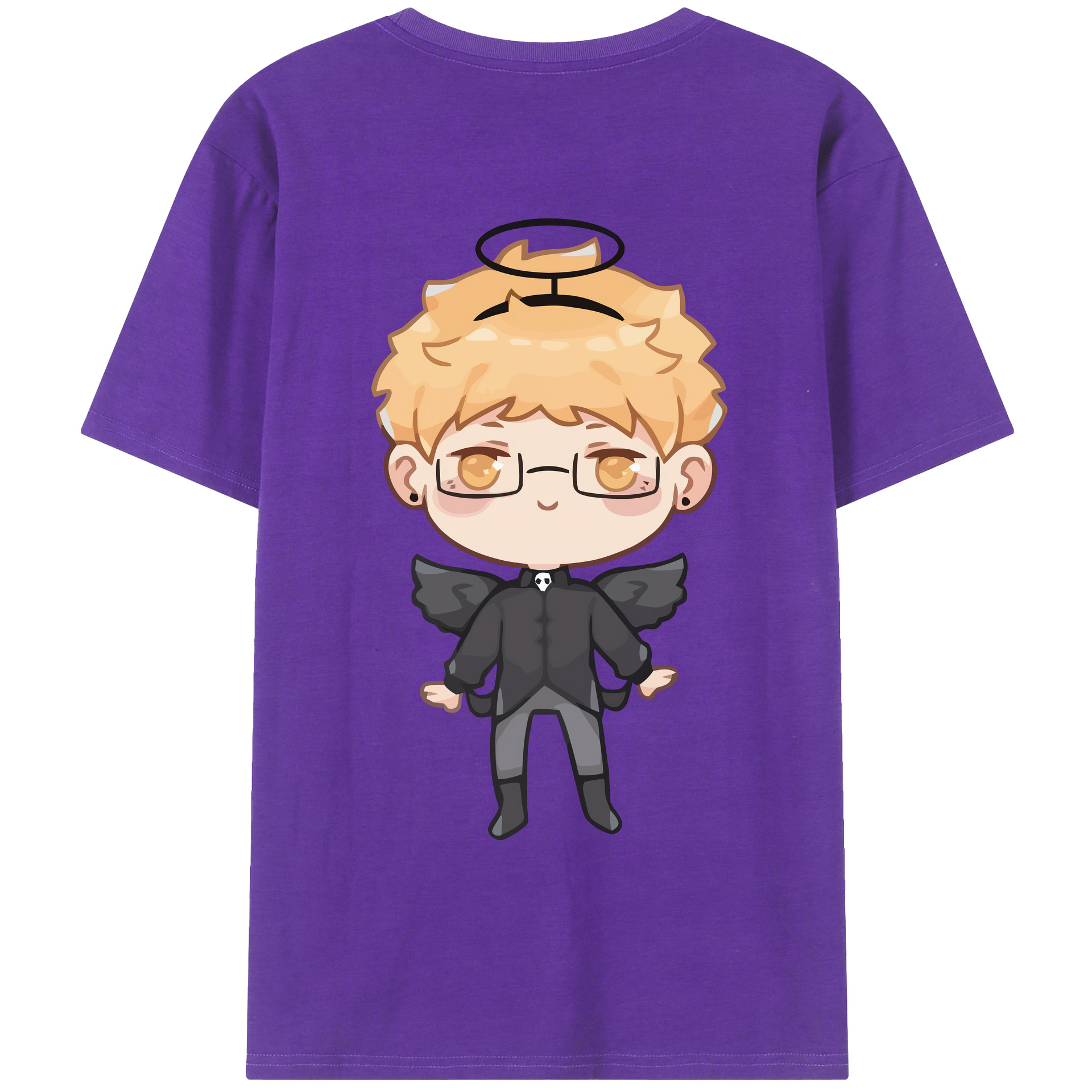 （画像用） ハイキュー!! Haikyu!! 綿100％ メンズ半袖Tシャツ（バックプリント） 通気性