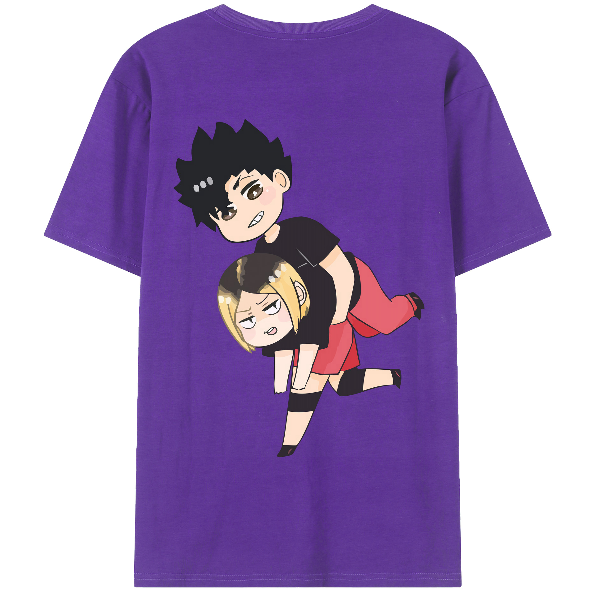 （画像用） ハイキュー!! Haikyu!! 綿100％ メンズ半袖Tシャツ（バックプリント） 通気性