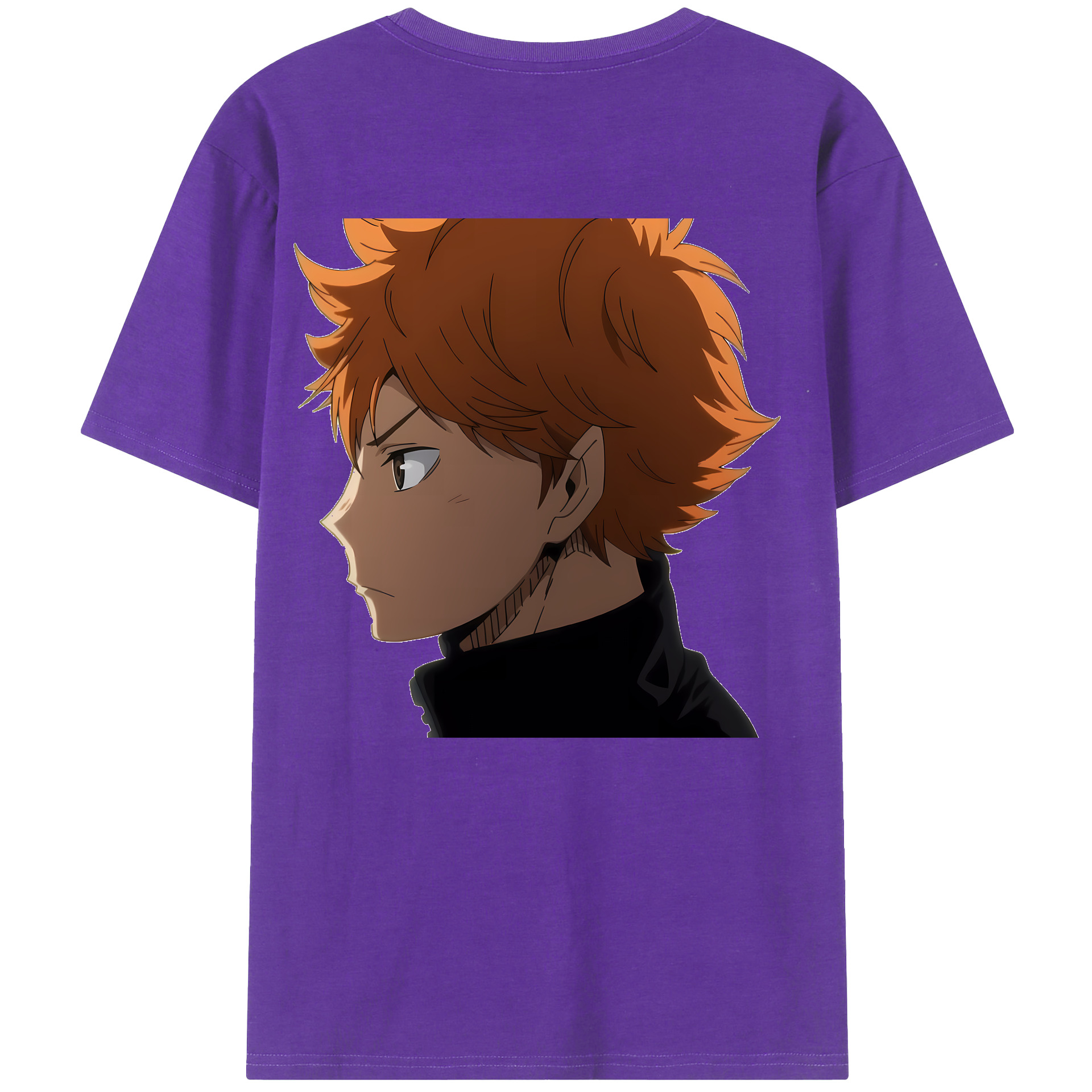 （画像用） ハイキュー!! Haikyu!! 綿100％ メンズ半袖Tシャツ（バックプリント） 通気性