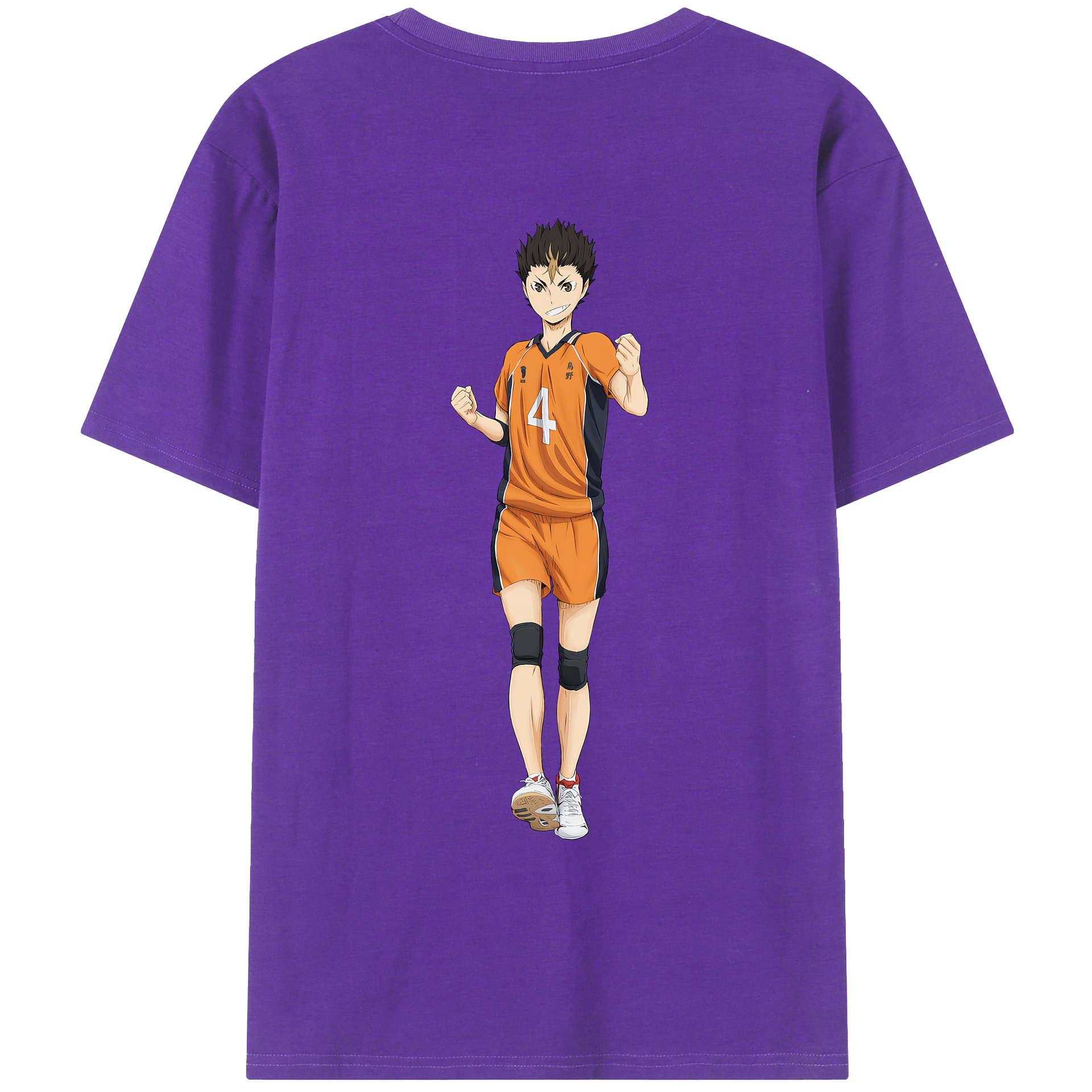 （画像用） ハイキュー!! Haikyu!! 綿100％ メンズ半袖Tシャツ（バックプリント） 通気性