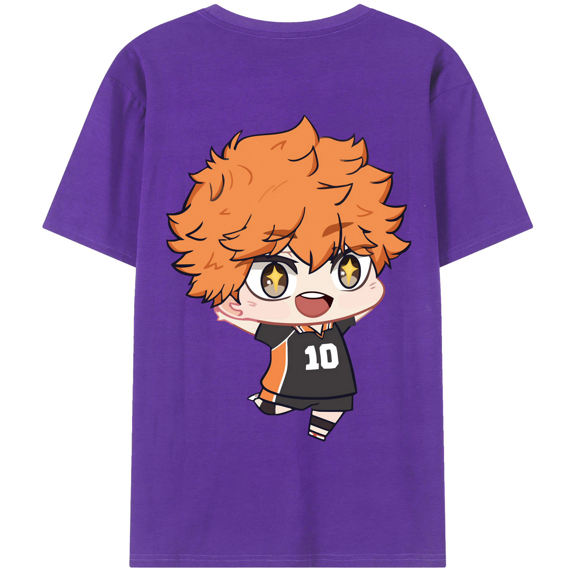 （画像用） ハイキュー!! Haikyu!! 綿100％ メンズ半袖Tシャツ（バックプリント） 通気性