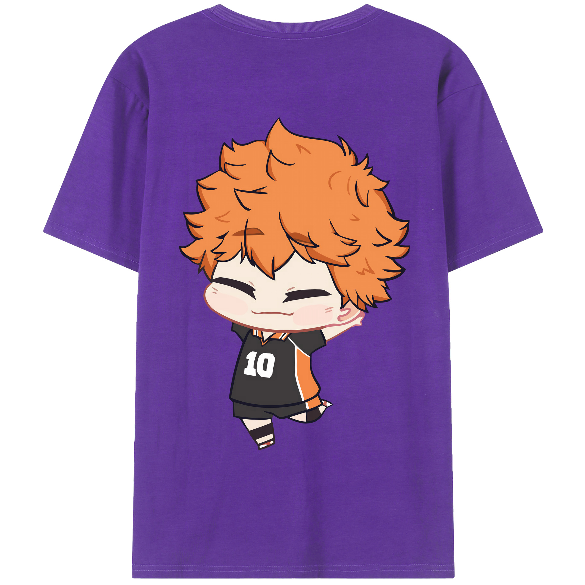（画像用） ハイキュー!! Haikyu!! 綿100％ メンズ半袖Tシャツ（バックプリント） 通気性
