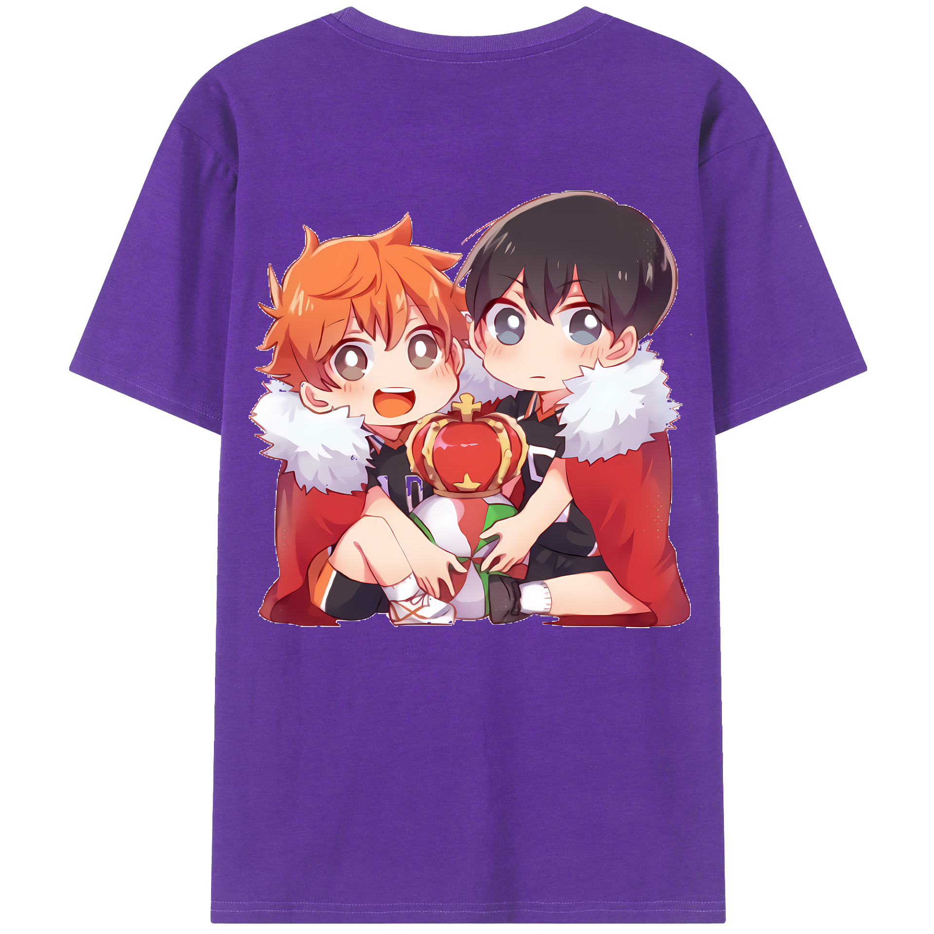 （画像用） ハイキュー!! Haikyu!! 綿100％ メンズ半袖Tシャツ（バックプリント） 通気性