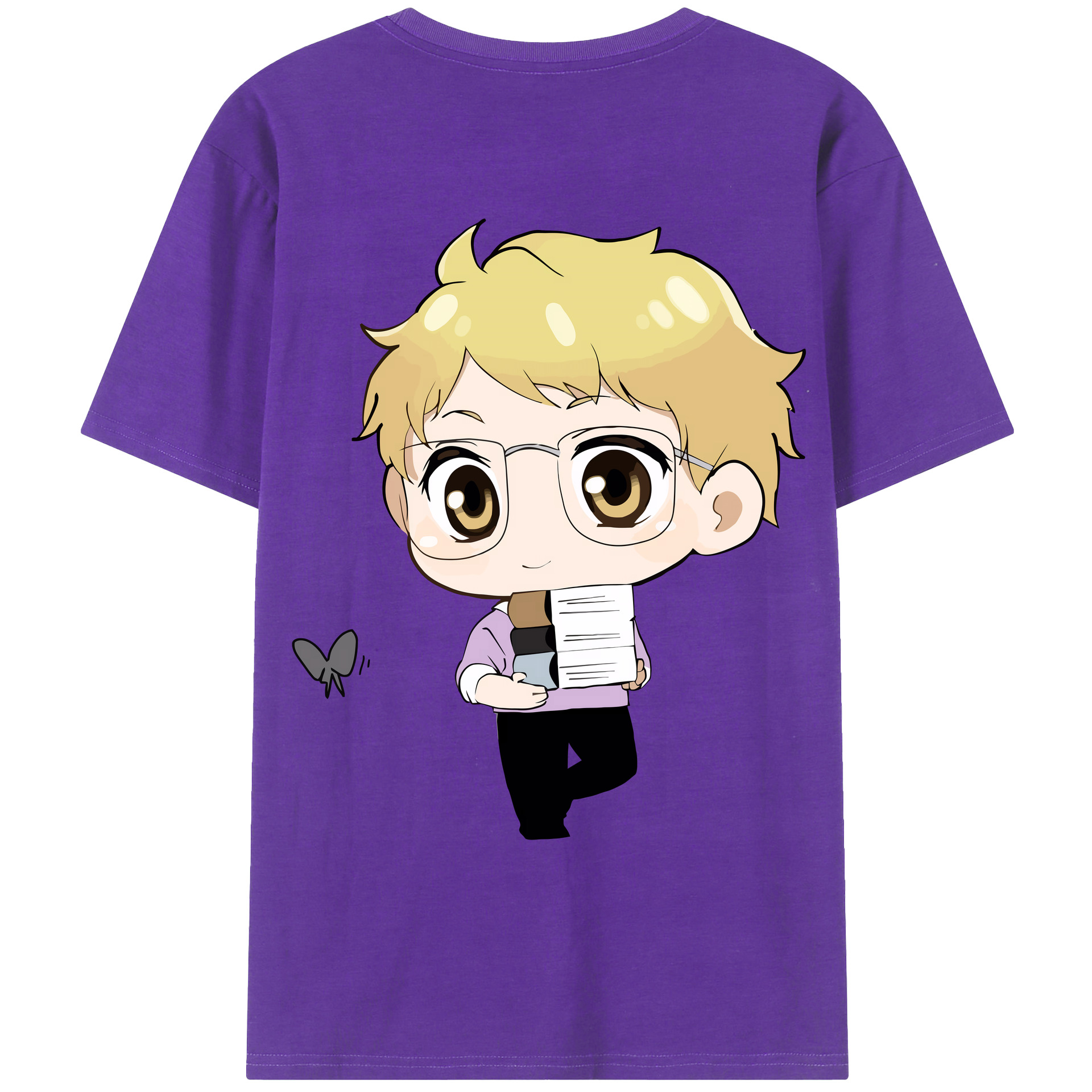 （画像用） ハイキュー!! Haikyu!! 綿100％ メンズ半袖Tシャツ（バックプリント） 通気性