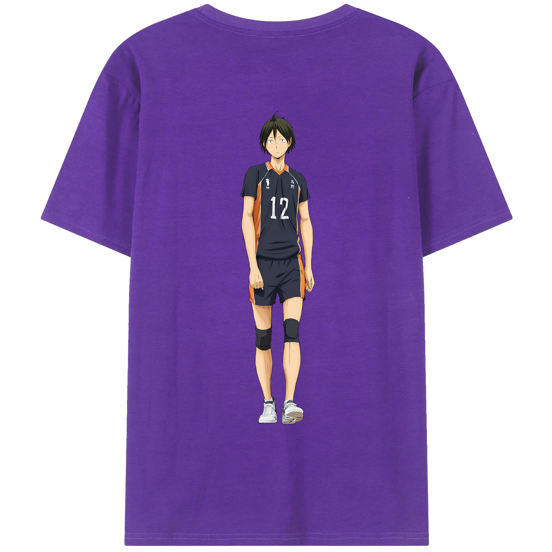 （画像用） ハイキュー!! Haikyu!! 綿100％ メンズ半袖Tシャツ（バックプリント） 通気性