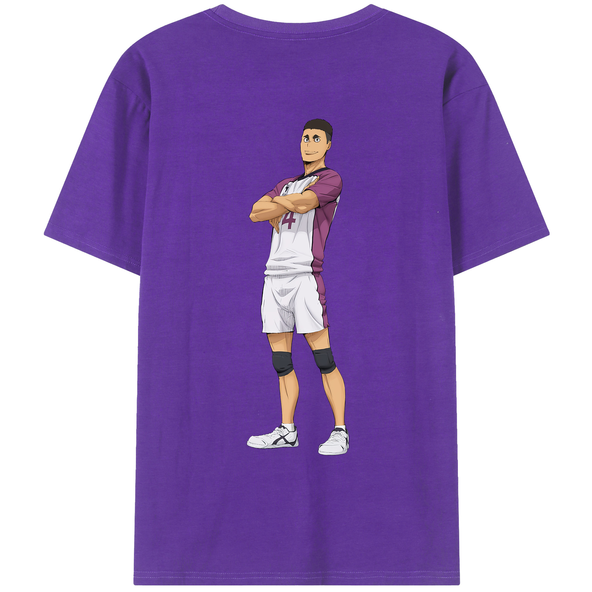 （画像用） ハイキュー!! Haikyu!! 綿100％ メンズ半袖Tシャツ（バックプリント） 通気性