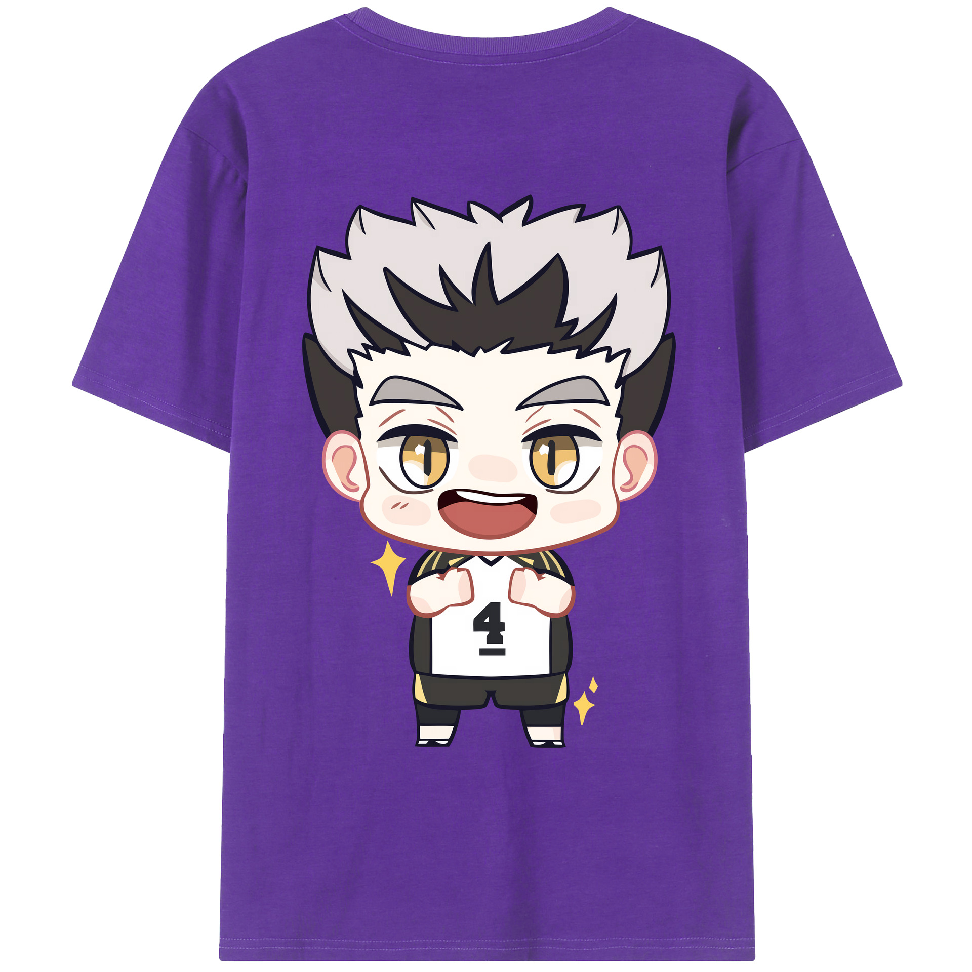 （画像用） ハイキュー!! Haikyu!! 綿100％ メンズ半袖Tシャツ（バックプリント） 通気性