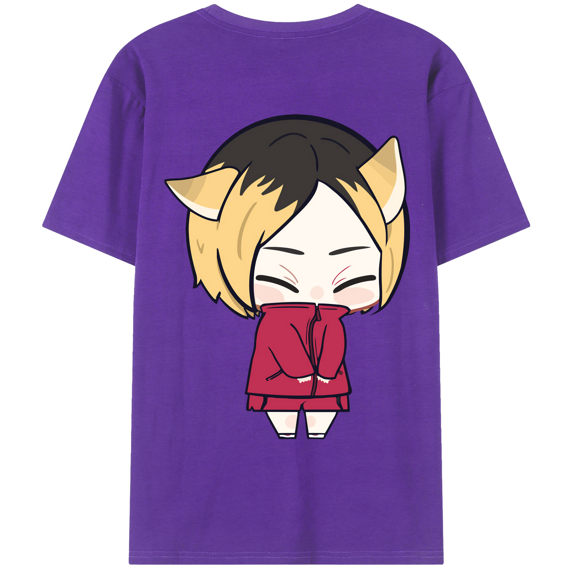 （画像用） ハイキュー!! Haikyu!! 綿100％ メンズ半袖Tシャツ（バックプリント） 通気性