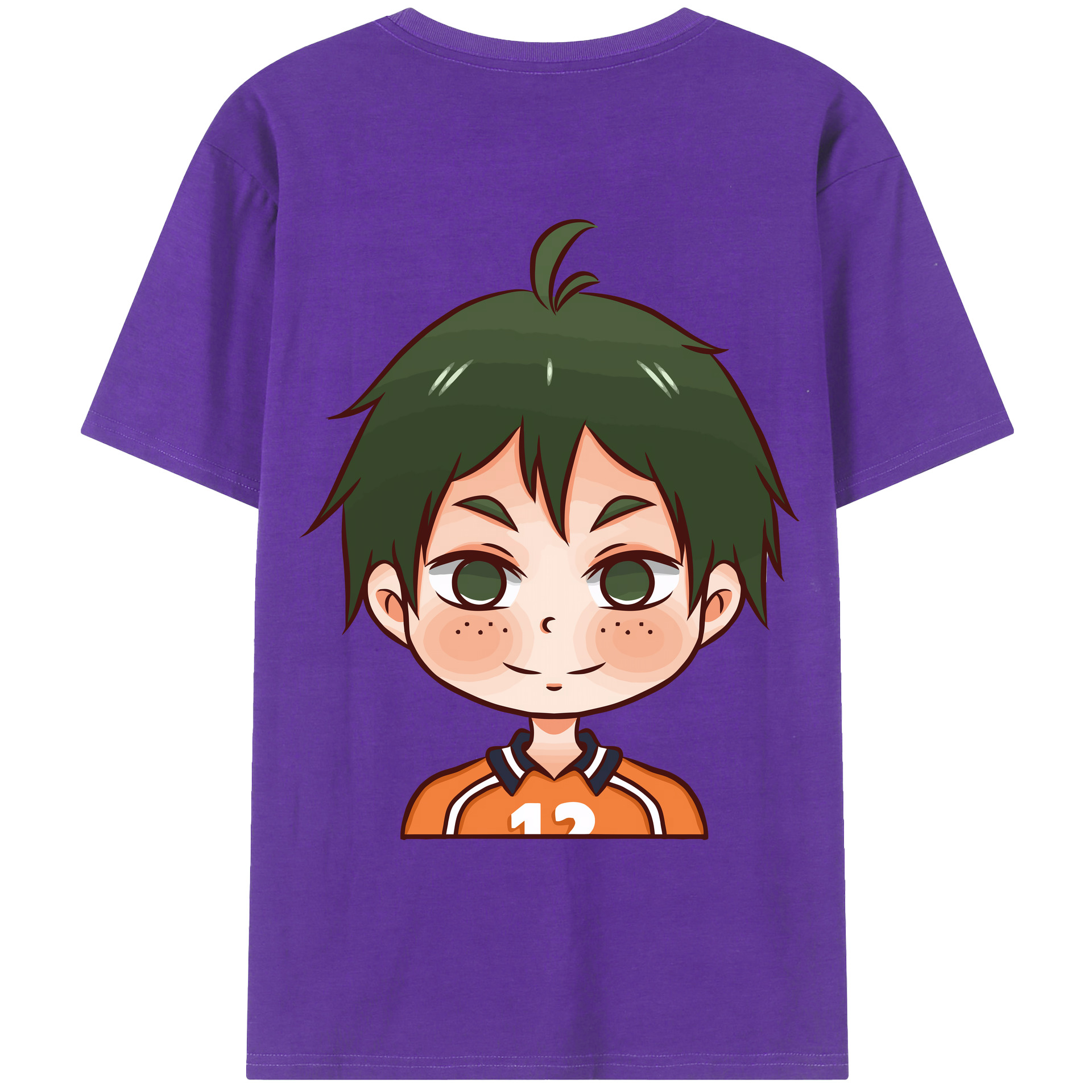 （画像用） ハイキュー!! Haikyu!! 綿100％ メンズ半袖Tシャツ（バックプリント） 通気性