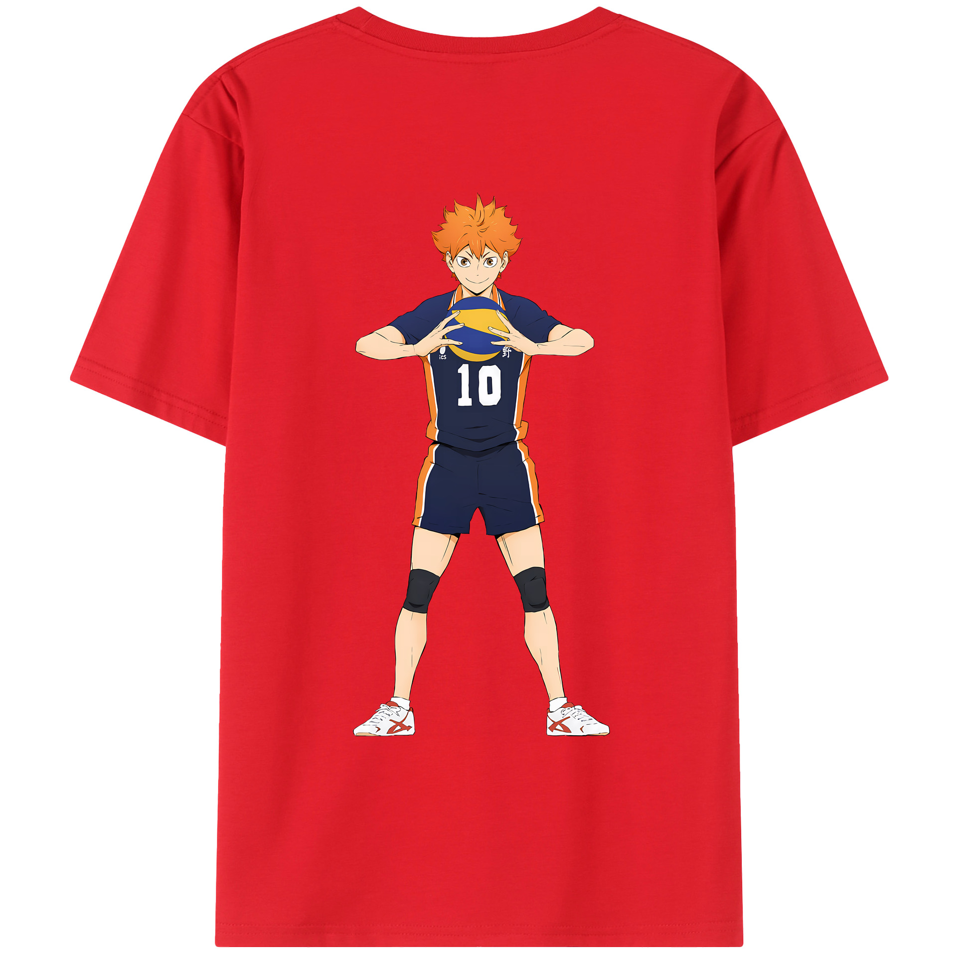 （画像用） ハイキュー!! Haikyu!! 綿100％ メンズ半袖Tシャツ（バックプリント） 通気性