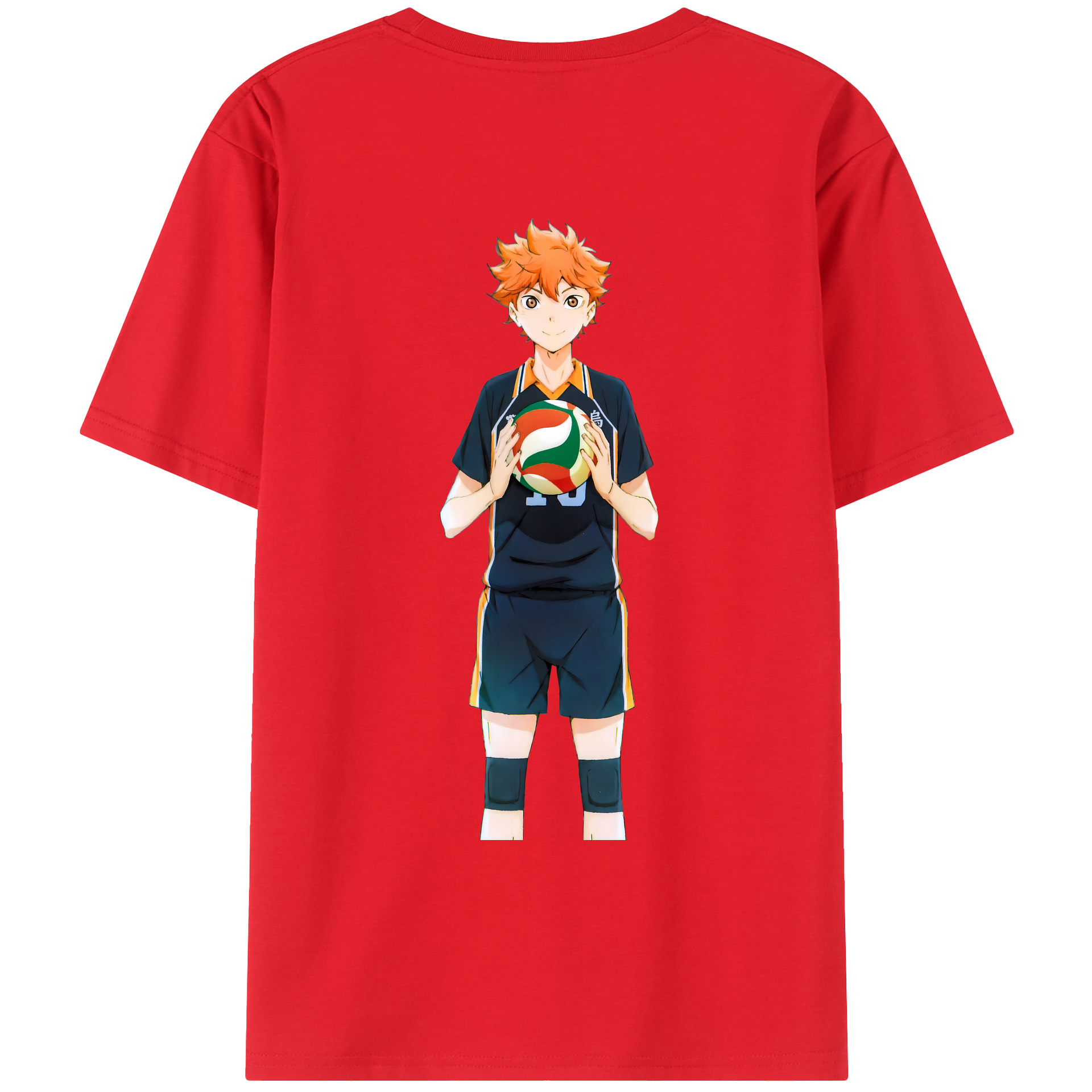 （画像用） ハイキュー!! Haikyu!! 綿100％ メンズ半袖Tシャツ（バックプリント） 通気性