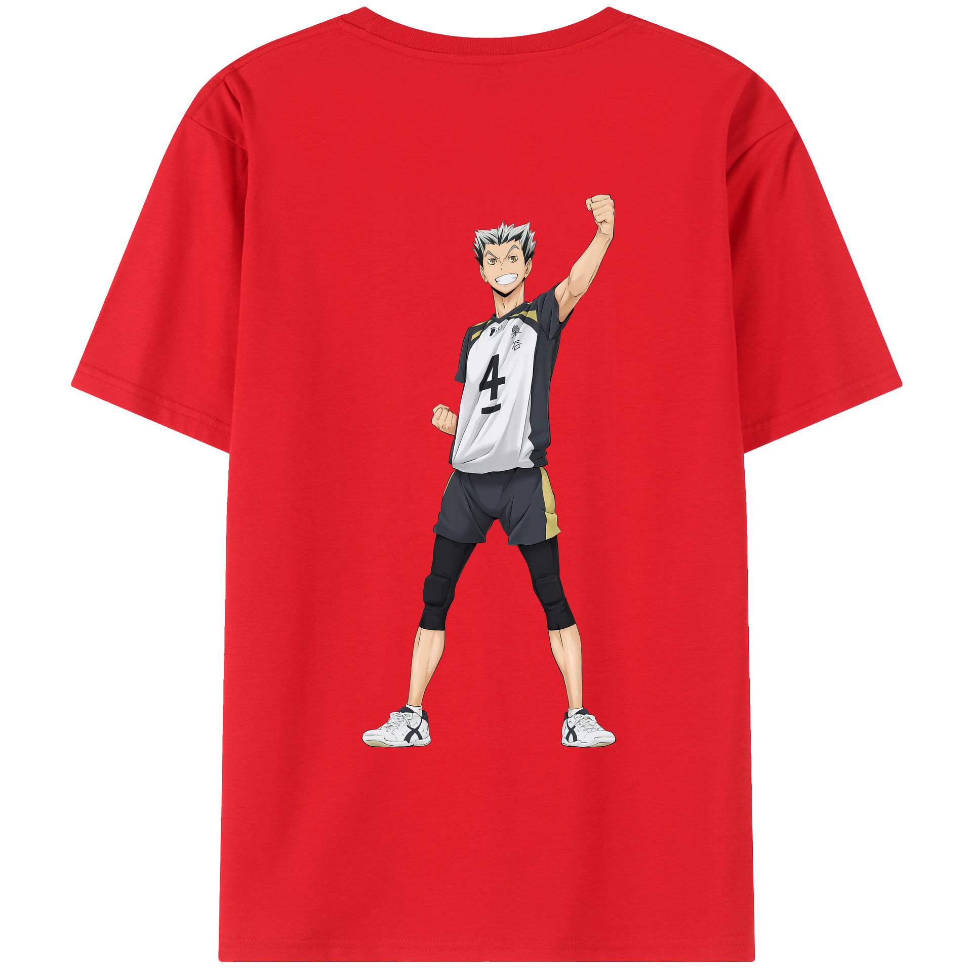 （画像用） ハイキュー!! Haikyu!! 綿100％ メンズ半袖Tシャツ（バックプリント） 通気性