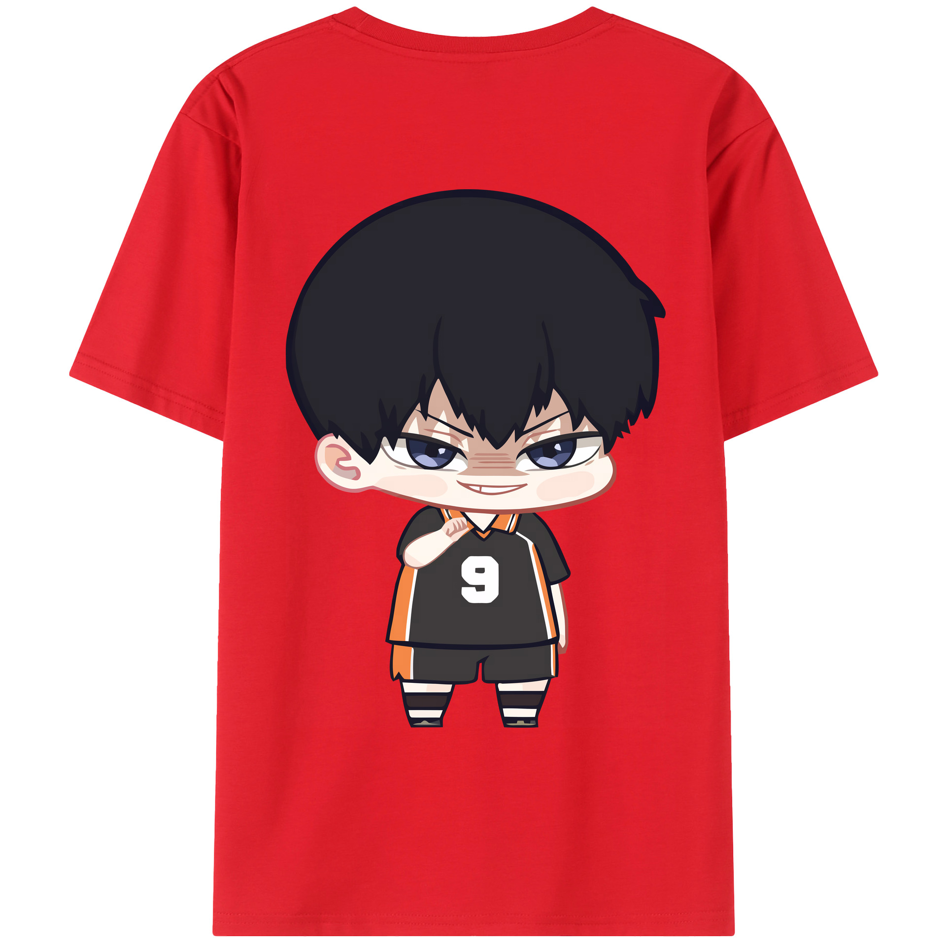 （画像用） ハイキュー!! Haikyu!! 綿100％ メンズ半袖Tシャツ（バックプリント） 通気性
