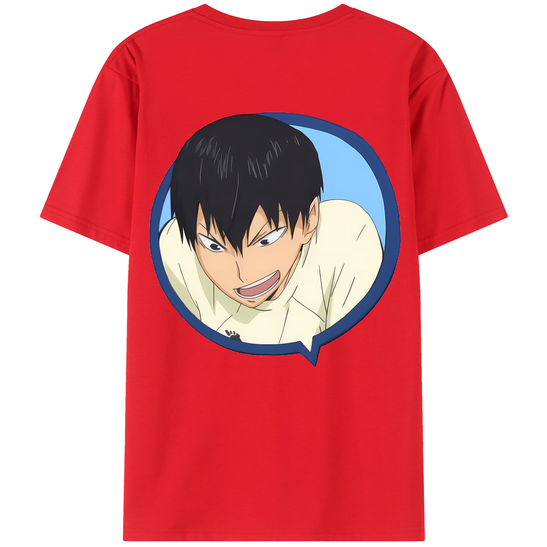 （画像用） ハイキュー!! Haikyu!! 綿100％ メンズ半袖Tシャツ（バックプリント） 通気性