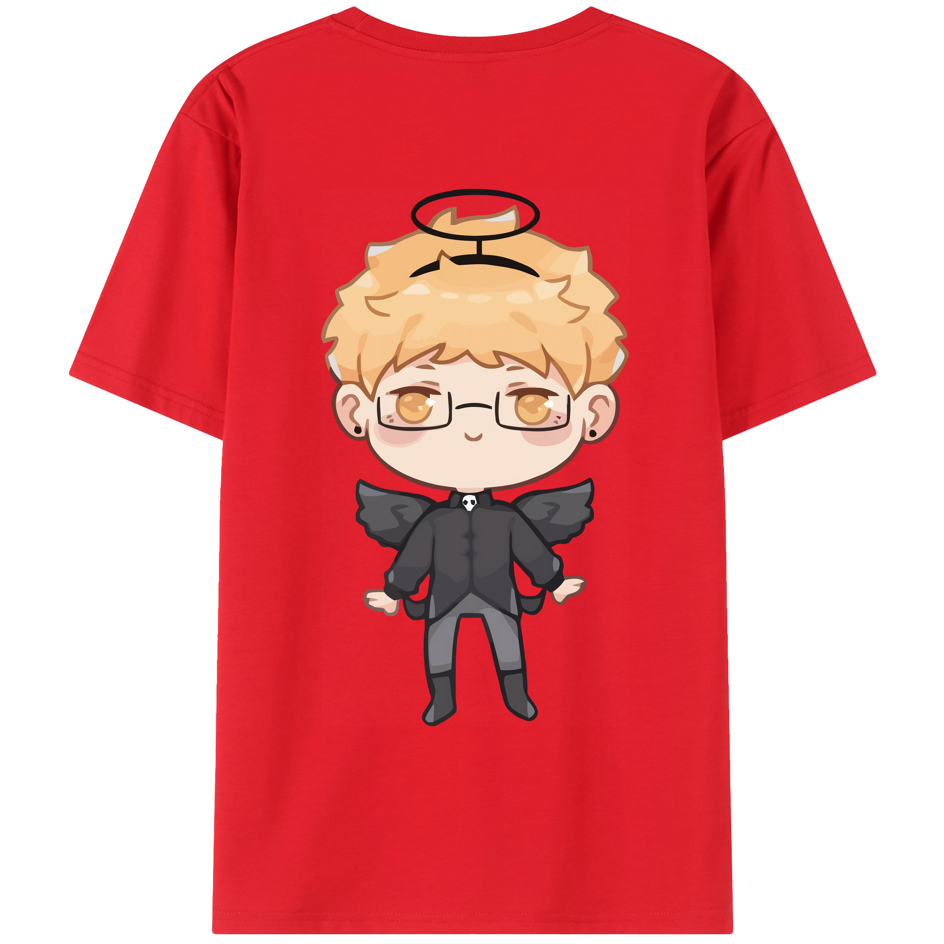 （画像用） ハイキュー!! Haikyu!! 綿100％ メンズ半袖Tシャツ（バックプリント） 通気性