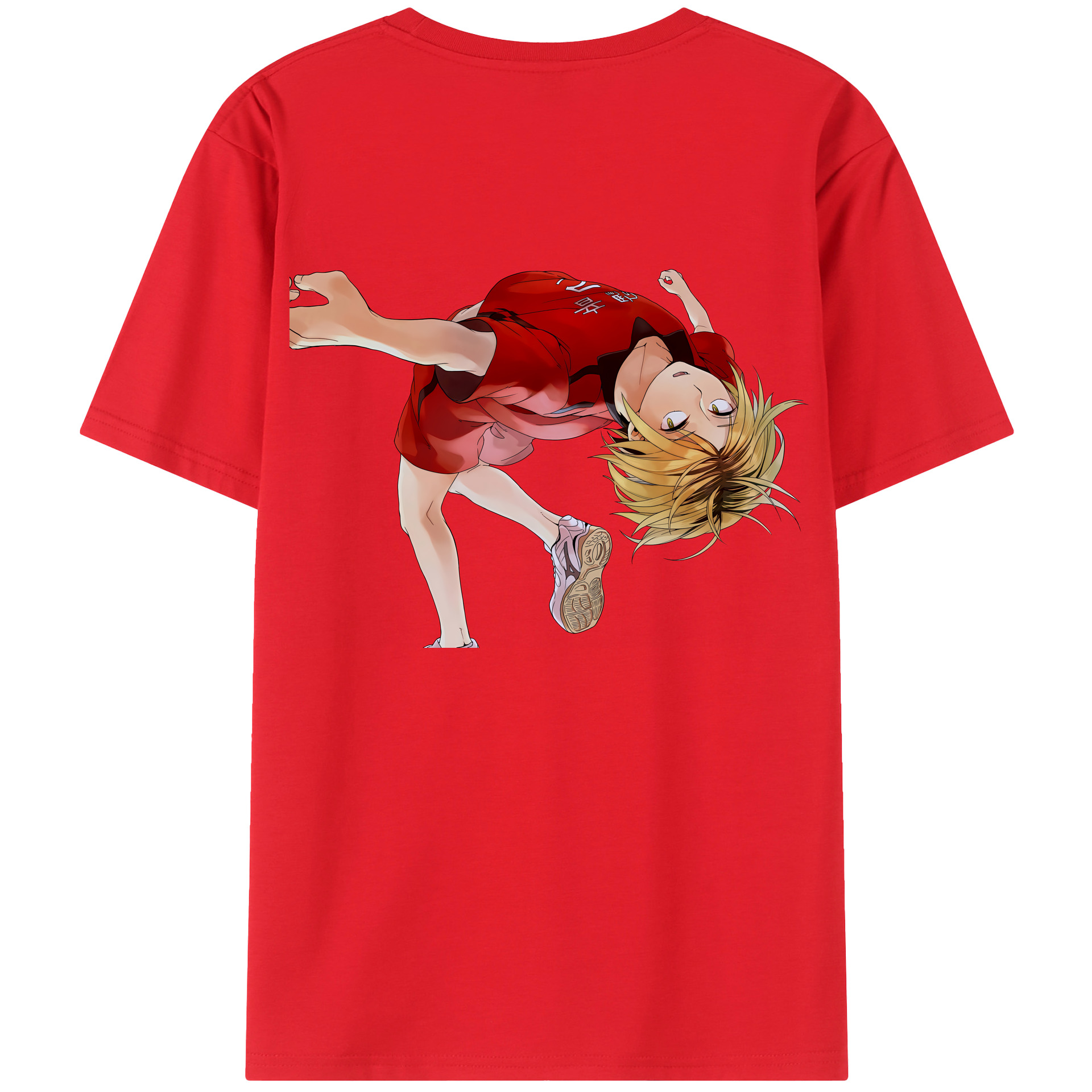 （画像用） ハイキュー!! Haikyu!! 綿100％ メンズ半袖Tシャツ（バックプリント） 通気性