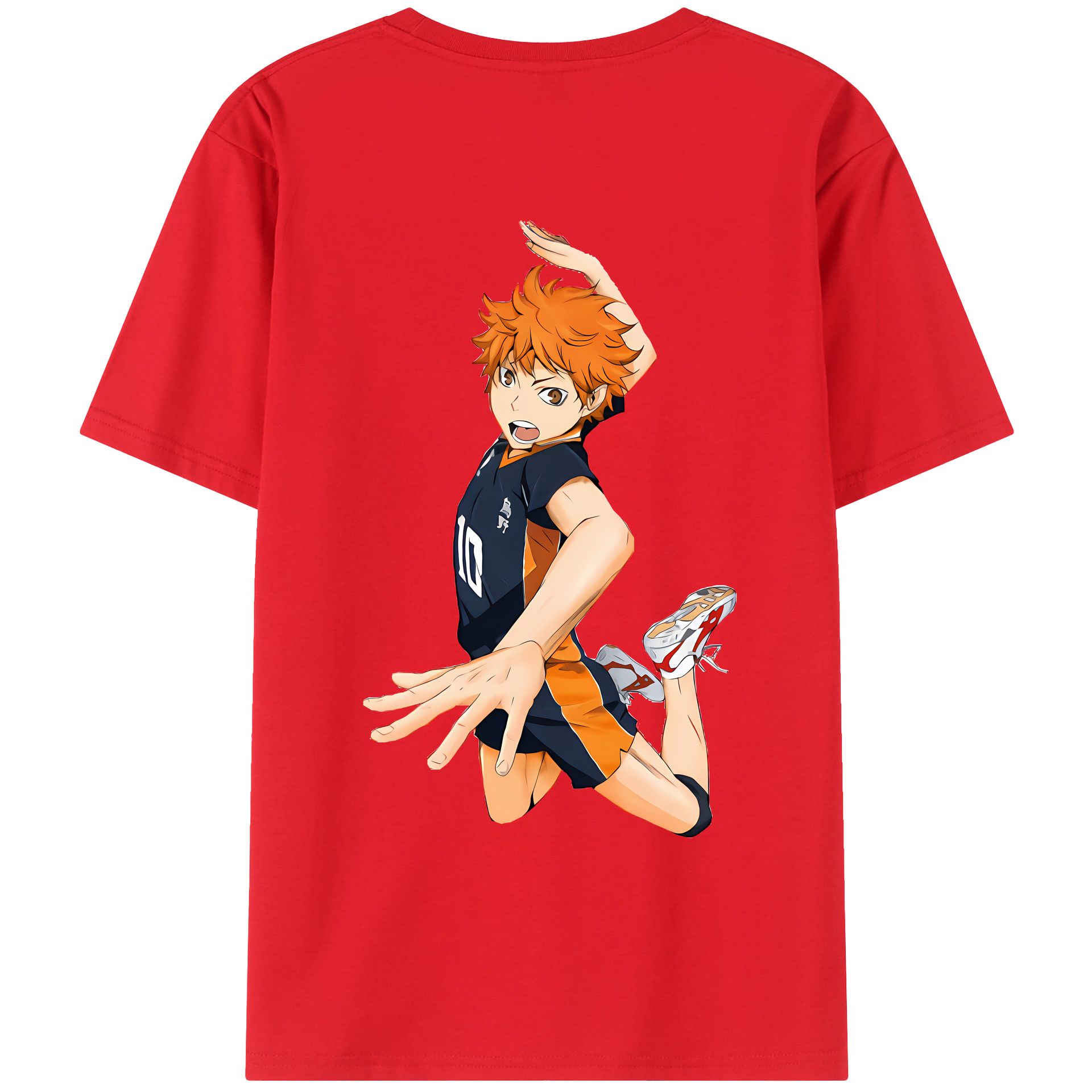 （画像用） ハイキュー!! Haikyu!! 綿100％ メンズ半袖Tシャツ（バックプリント） 通気性