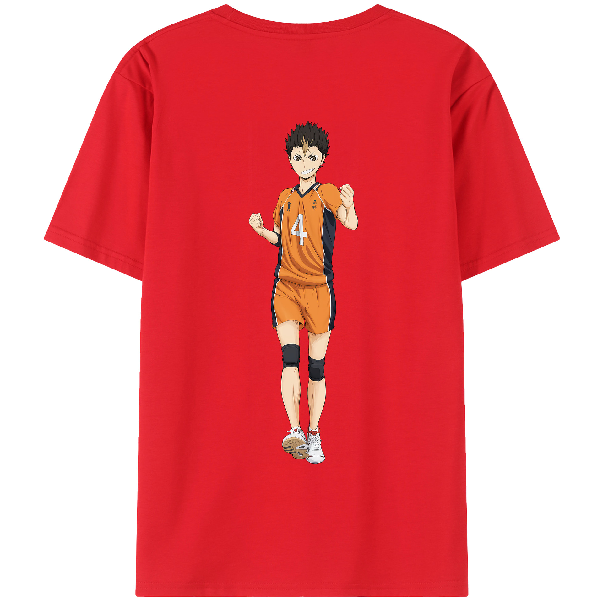 （画像用） ハイキュー!! Haikyu!! 綿100％ メンズ半袖Tシャツ（バックプリント） 通気性