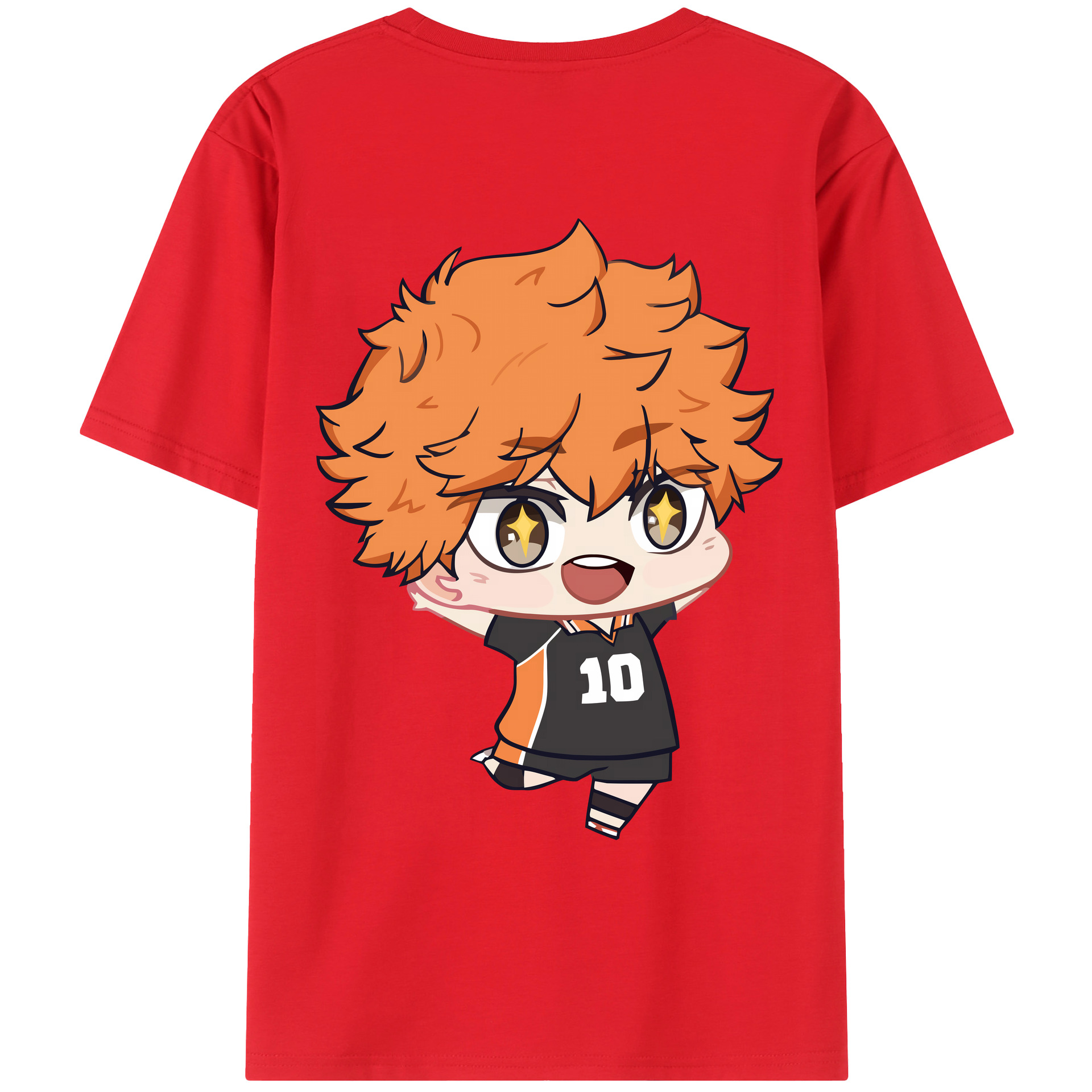 （画像用） ハイキュー!! Haikyu!! 綿100％ メンズ半袖Tシャツ（バックプリント） 通気性