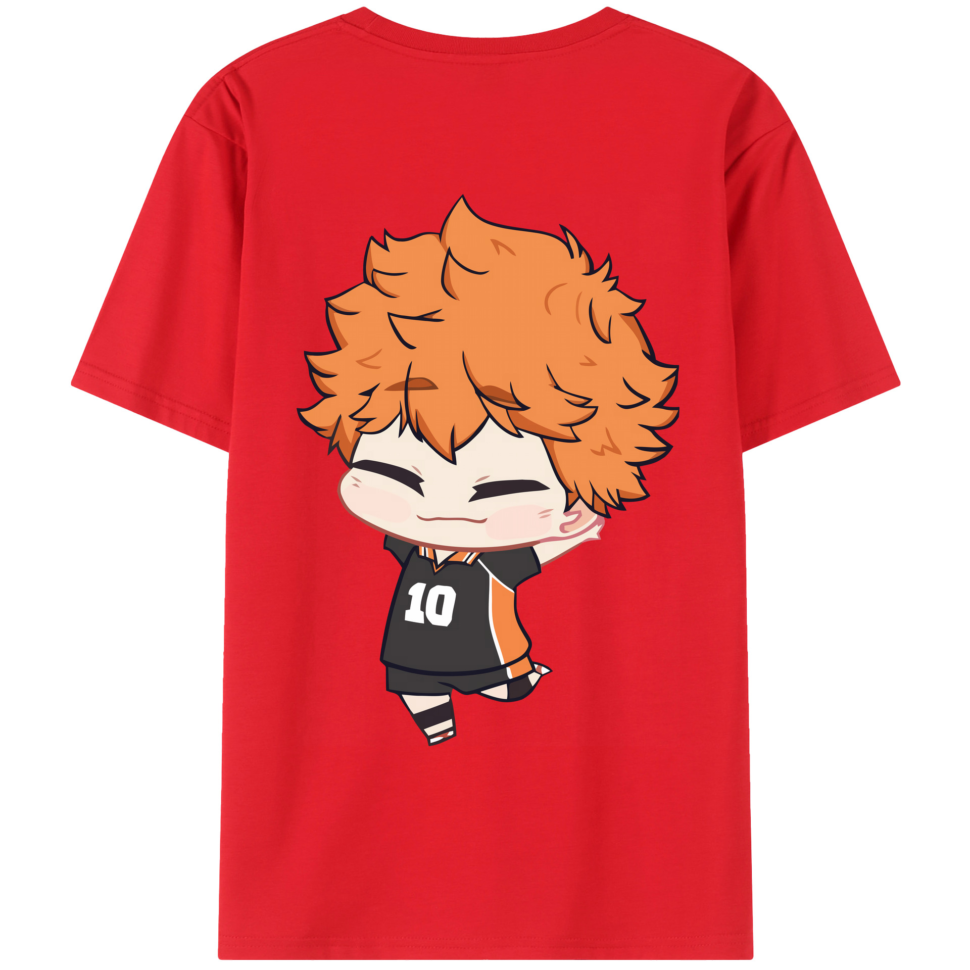 （画像用） ハイキュー!! Haikyu!! 綿100％ メンズ半袖Tシャツ（バックプリント） 通気性