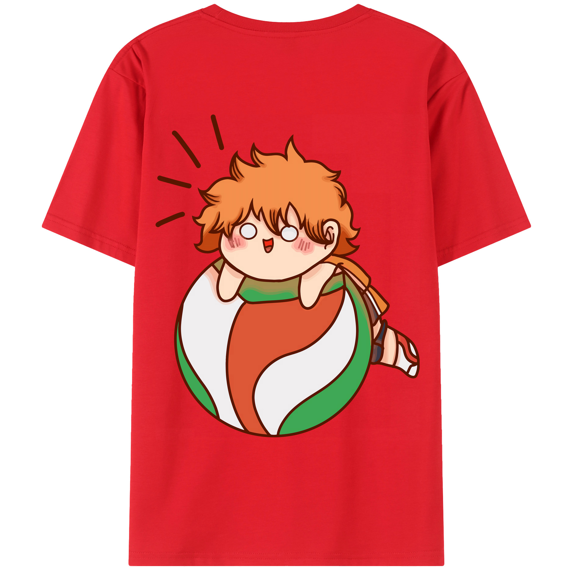 （画像用） ハイキュー!! Haikyu!! 綿100％ メンズ半袖Tシャツ（バックプリント） 通気性