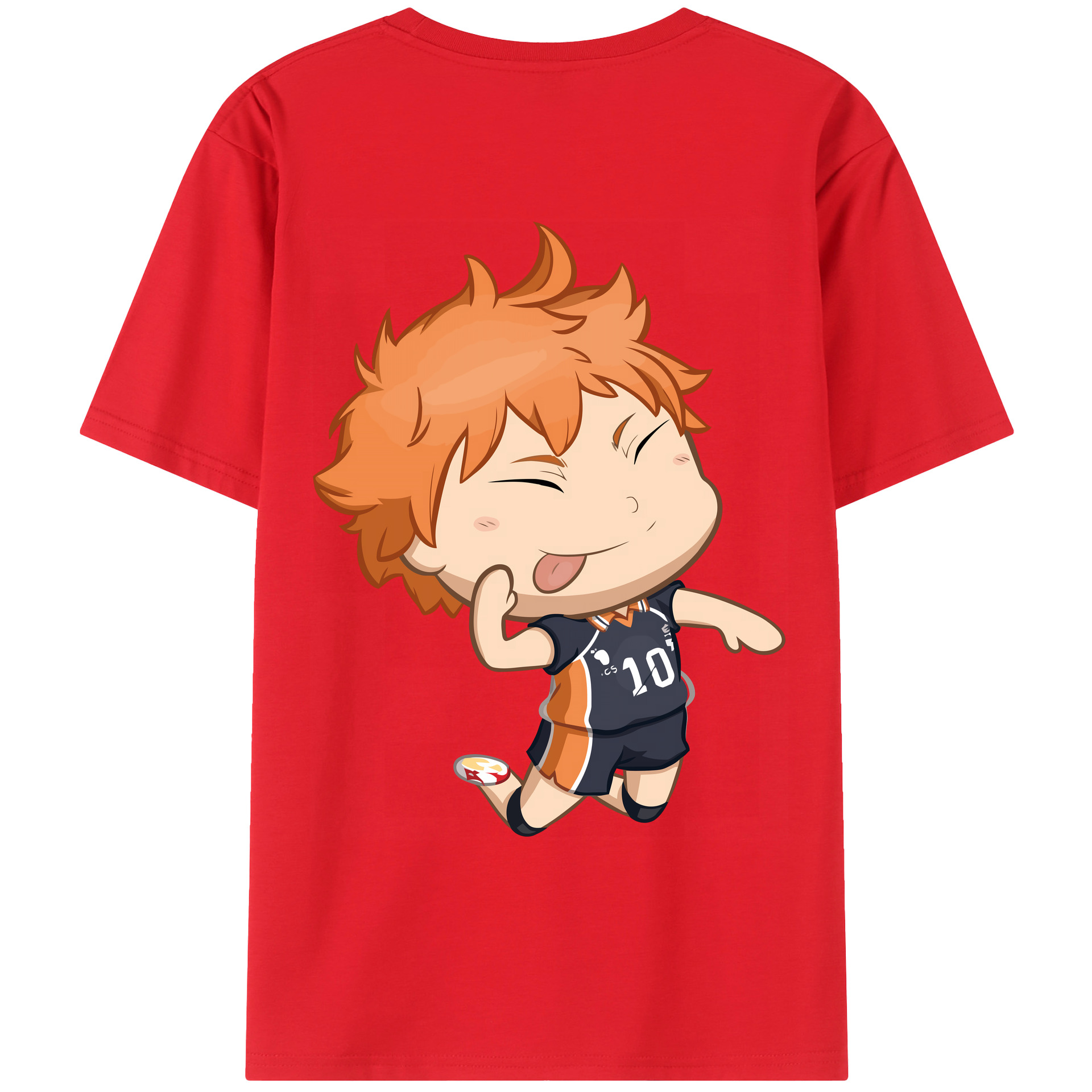 （画像用） ハイキュー!! Haikyu!! 綿100％ メンズ半袖Tシャツ（バックプリント） 通気性